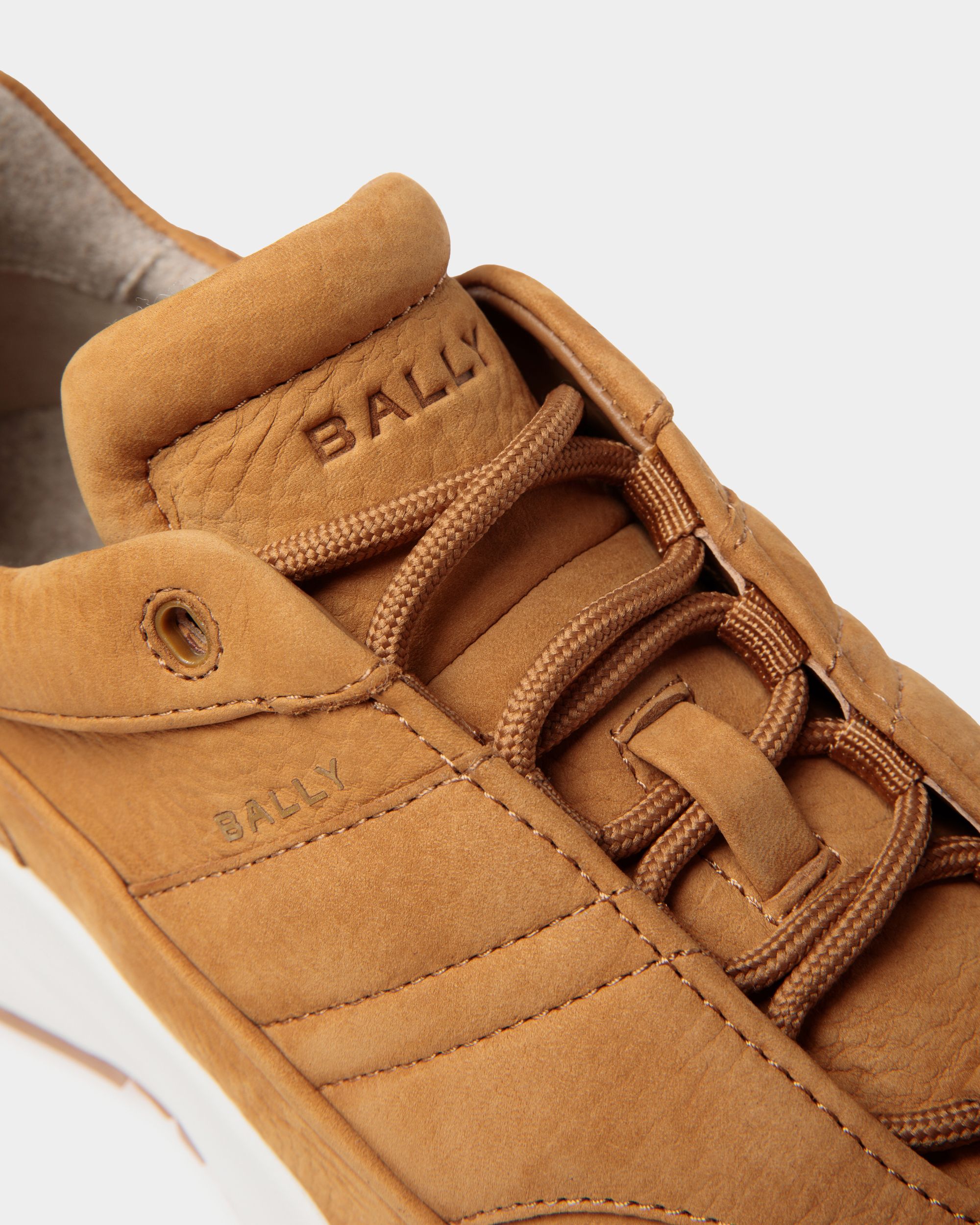 Outline Sneaker in Brown Nubuck Leather - Men's - Bally - 05