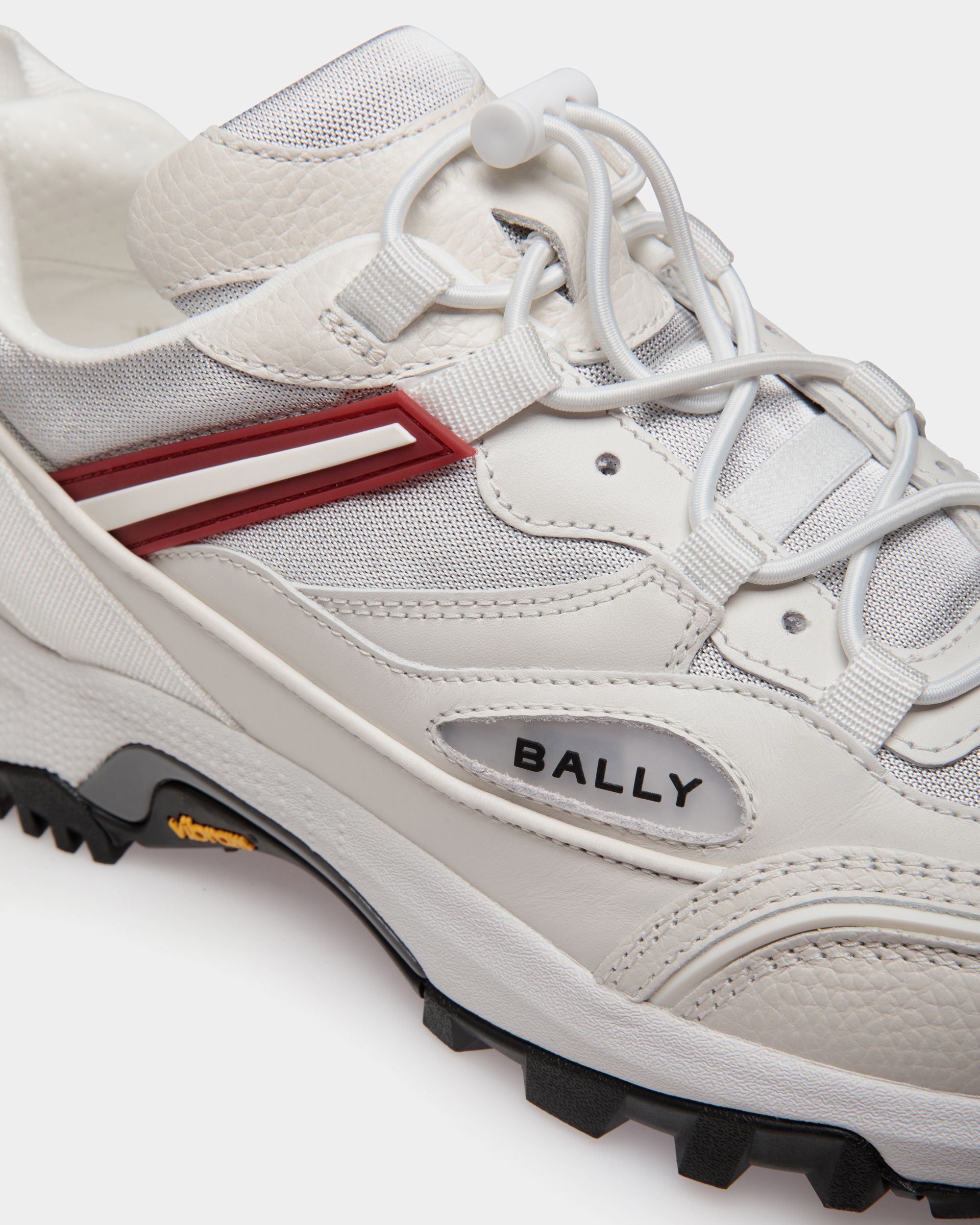 Faster Sneaker In White Leather and Nylon - Men's - Bally - 04