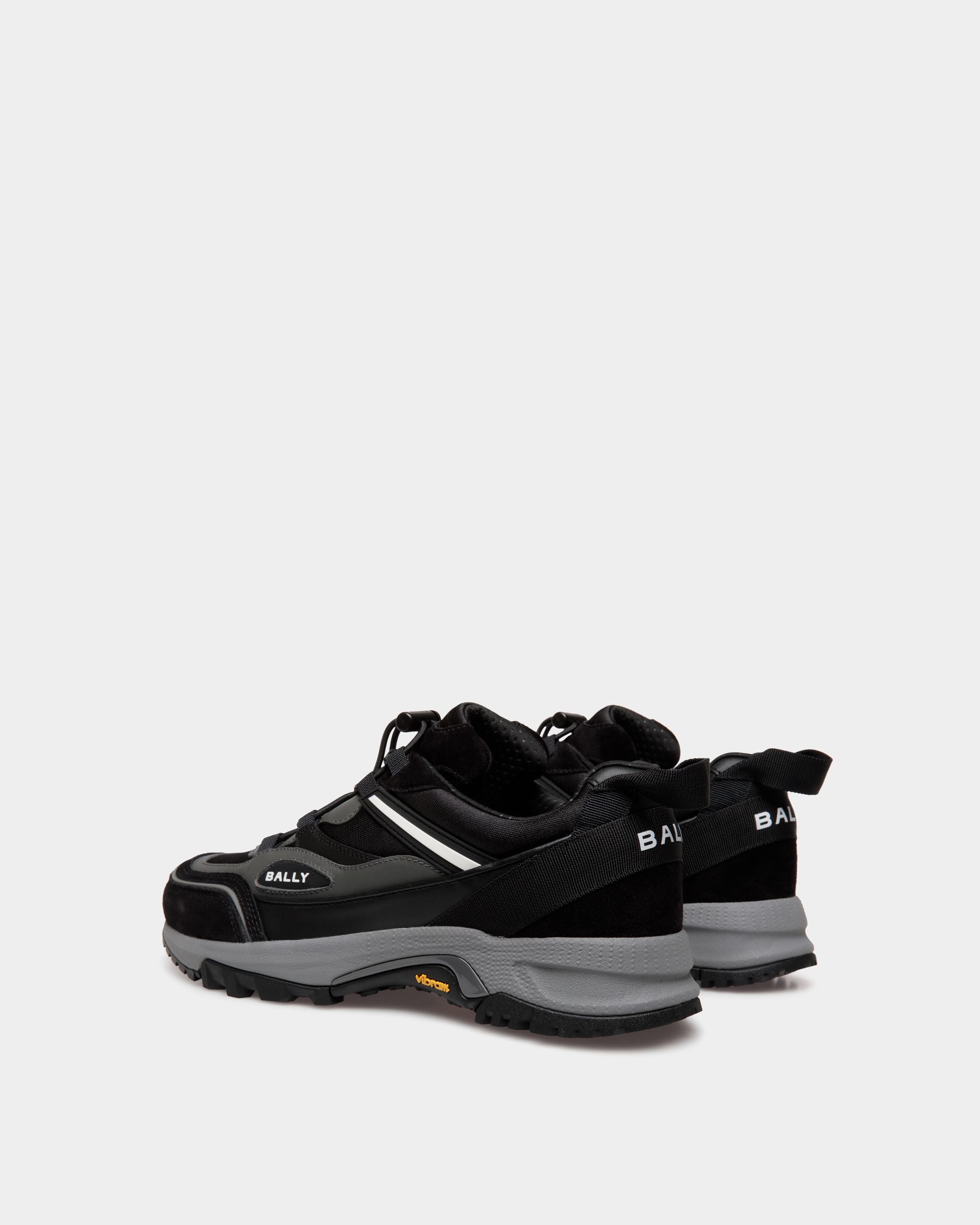 Faster Sneaker In Black Leather and Nylon - Men's - Bally - 03