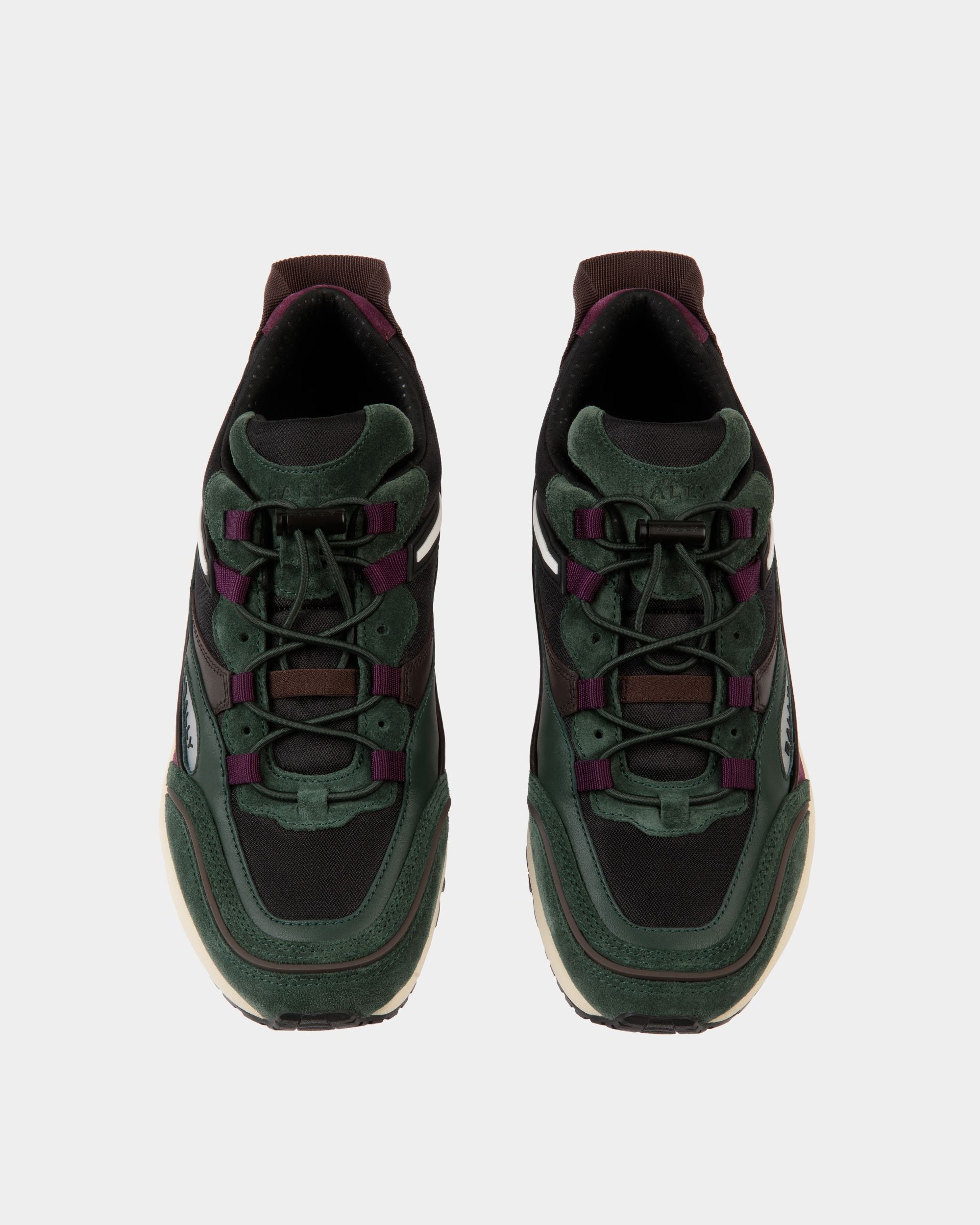 Faster Sneaker In Bottle Green Leather and Nylon - Men's - Bally - 04