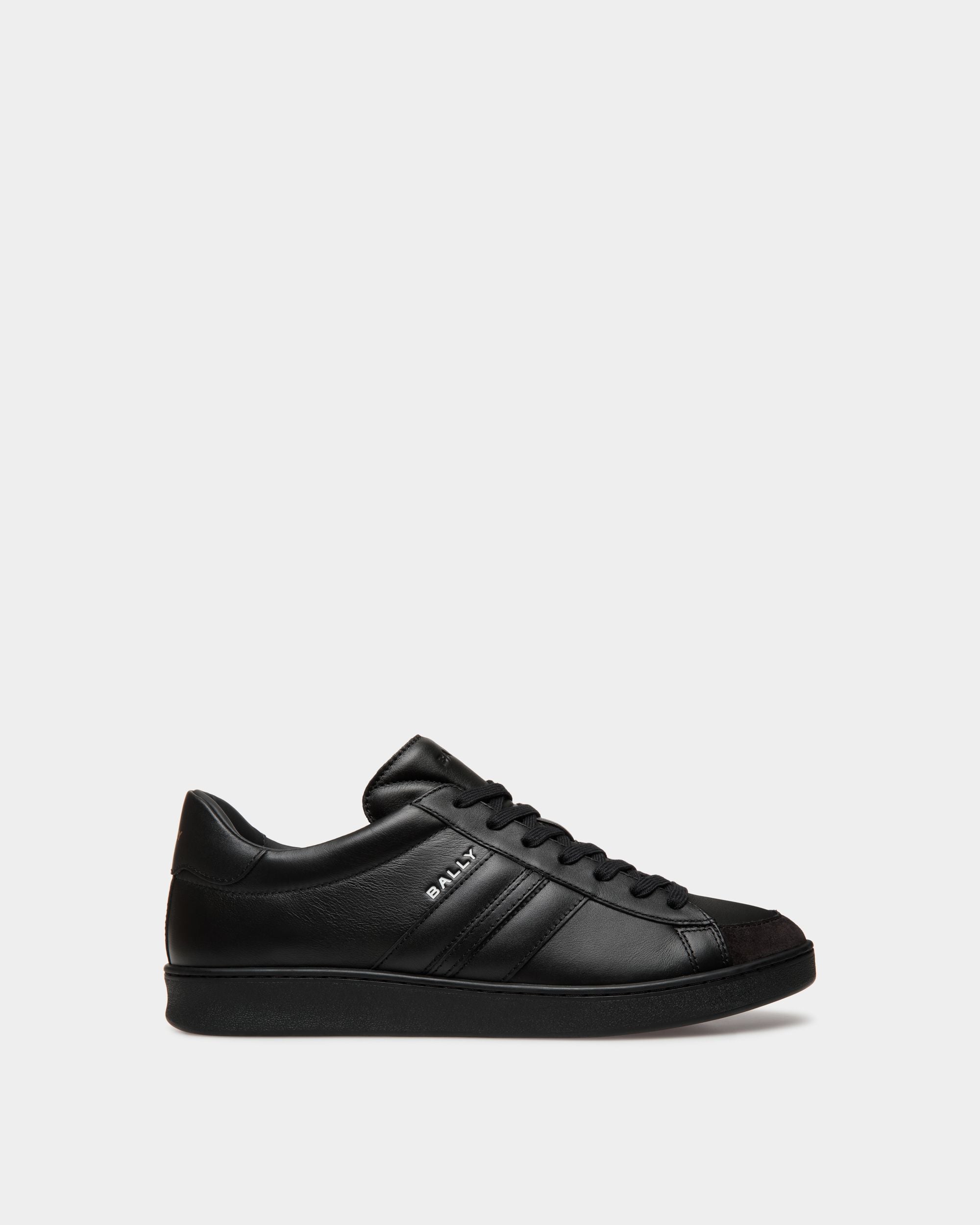 Zapatilla Tennis De Piel Color Negro - Hombre - Bally - 01