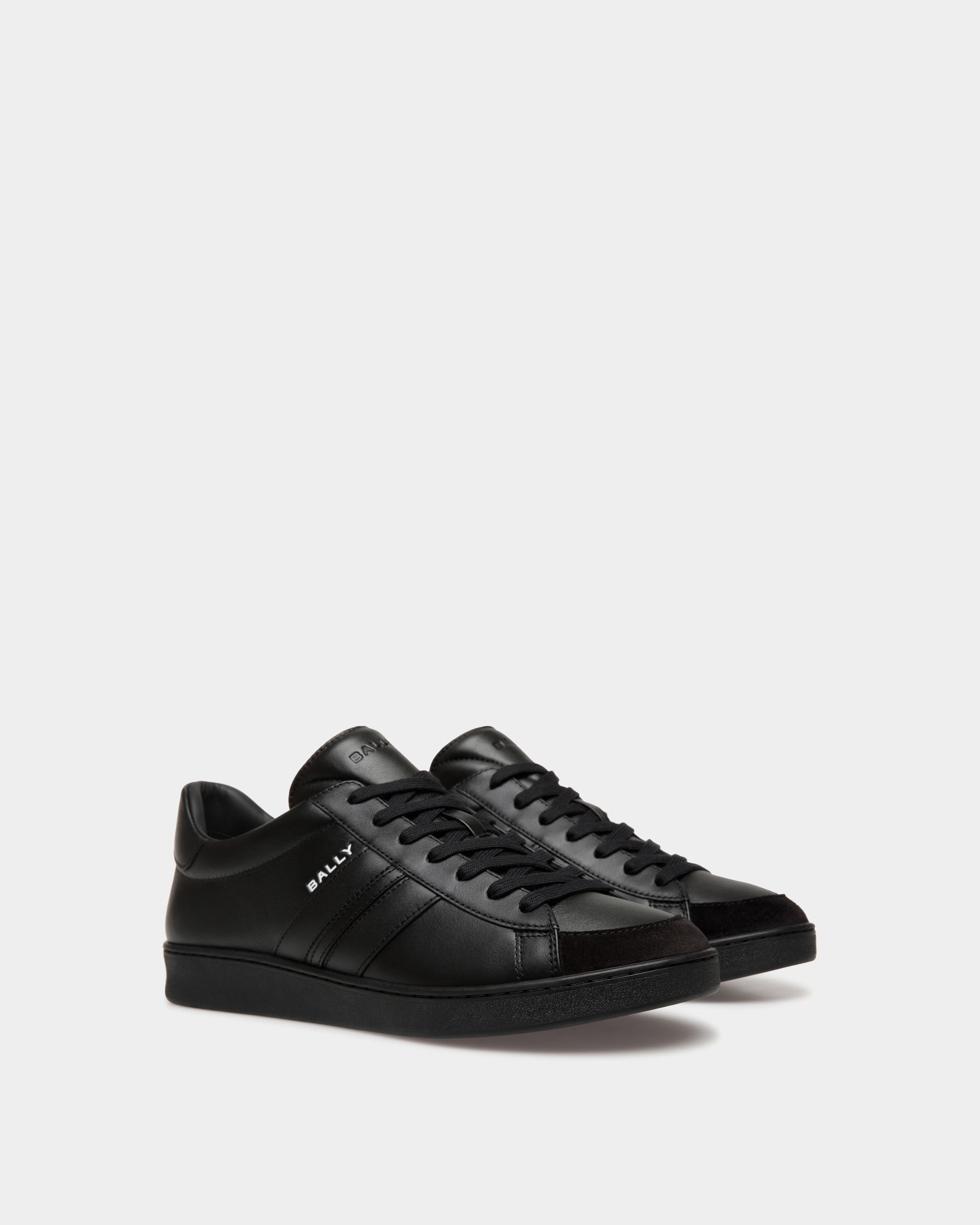 Zapatilla Tennis De Piel Color Negro - Hombre - Bally - 03