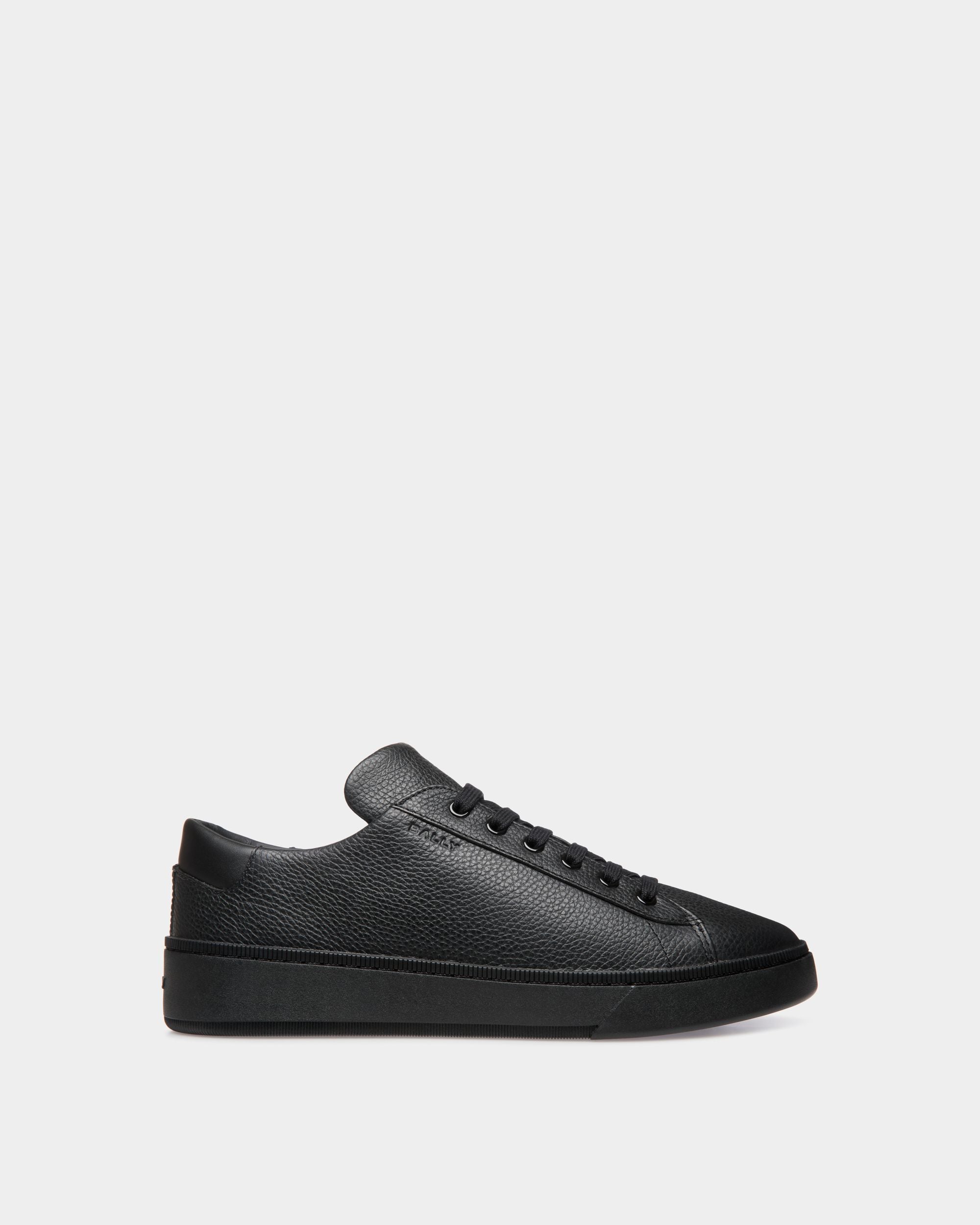 Raise Sneaker in Black Grained Leather - Hombre - Bally - 01