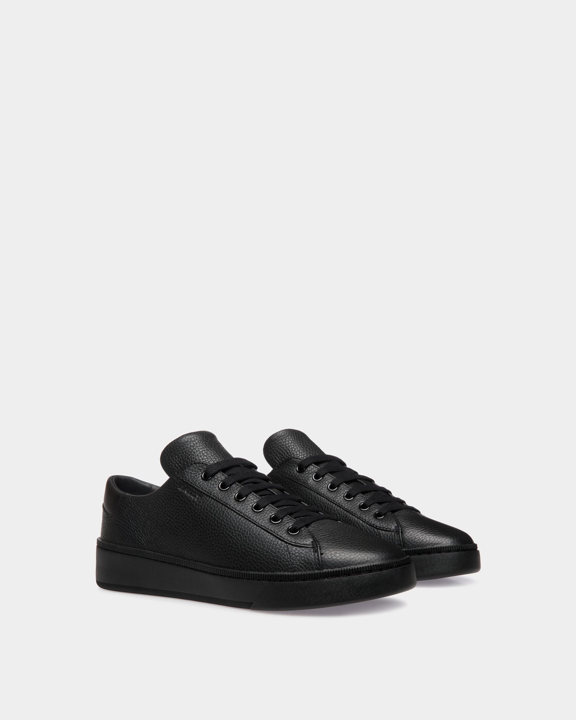 Raise Sneaker in Black Grained Leather - Hombre - Bally - 03