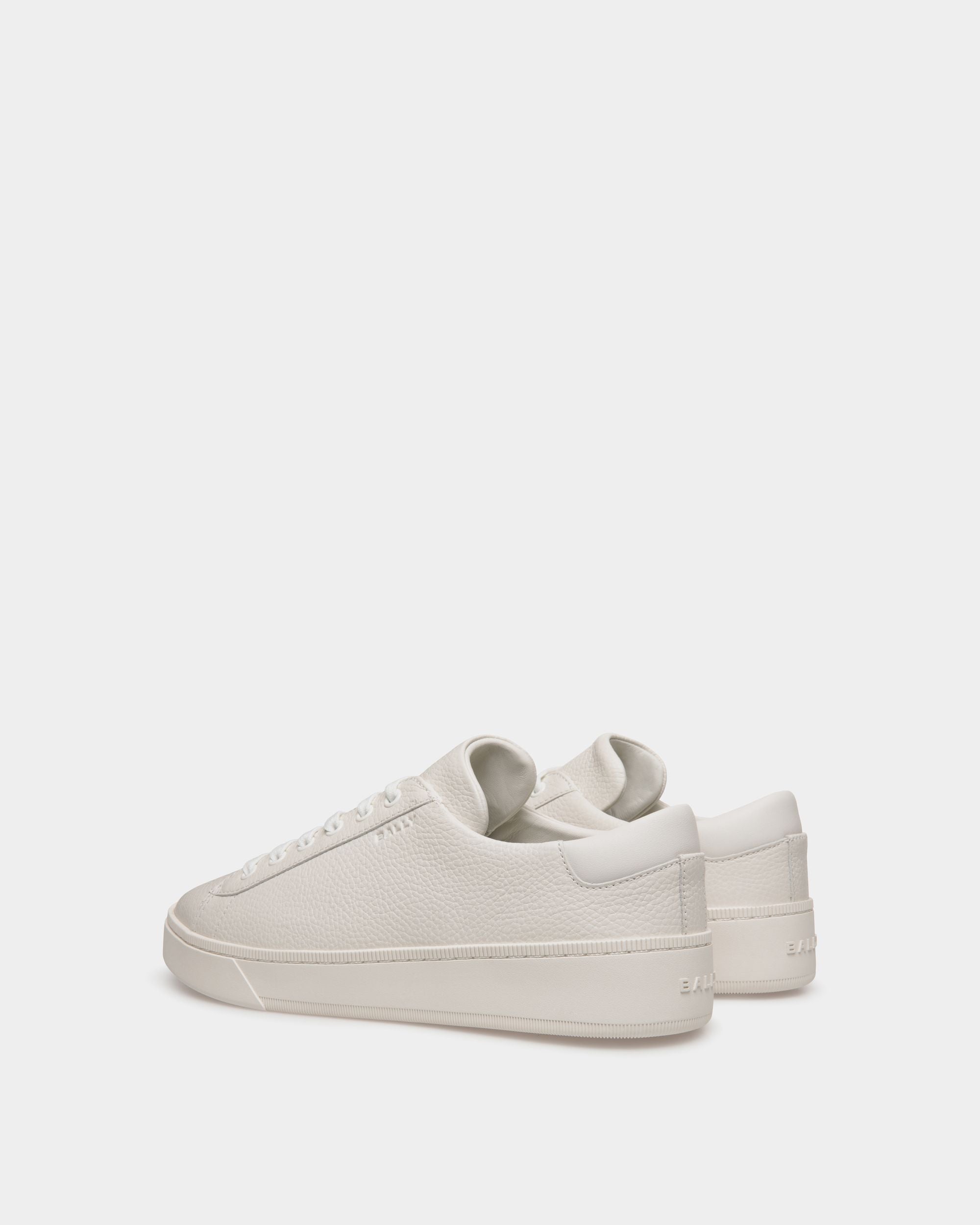 Zapatilla Raise De Piel Granulada Blanca - Hombre - Bally - 04
