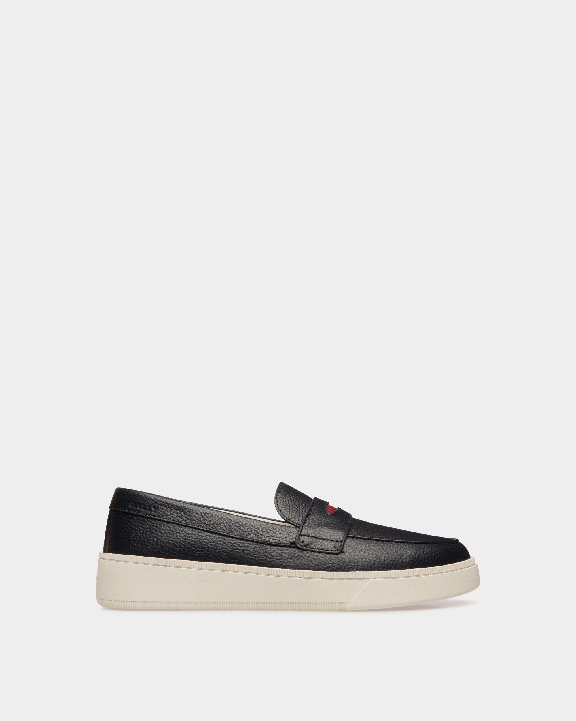 Zapatilla Raise De Piel Granulada Navy Blue - Hombre - Bally - 01