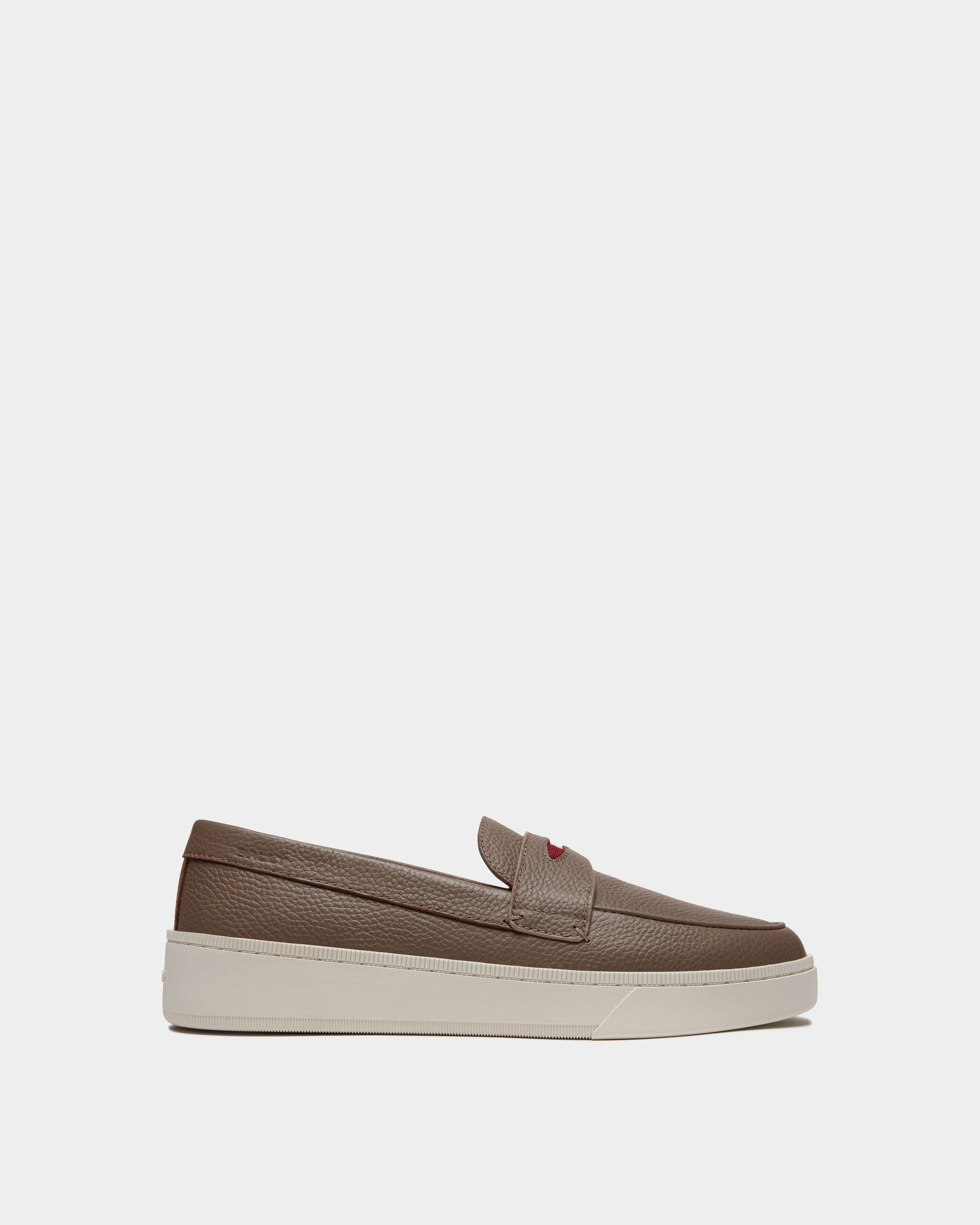 Zapatilla Raise De Piel Granulada Topo - Hombre - Bally - 01