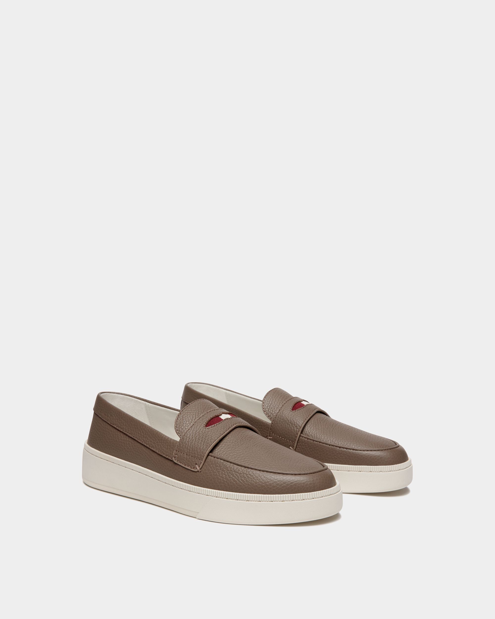 Zapatilla Raise De Piel Granulada Topo - Hombre - Bally - 02