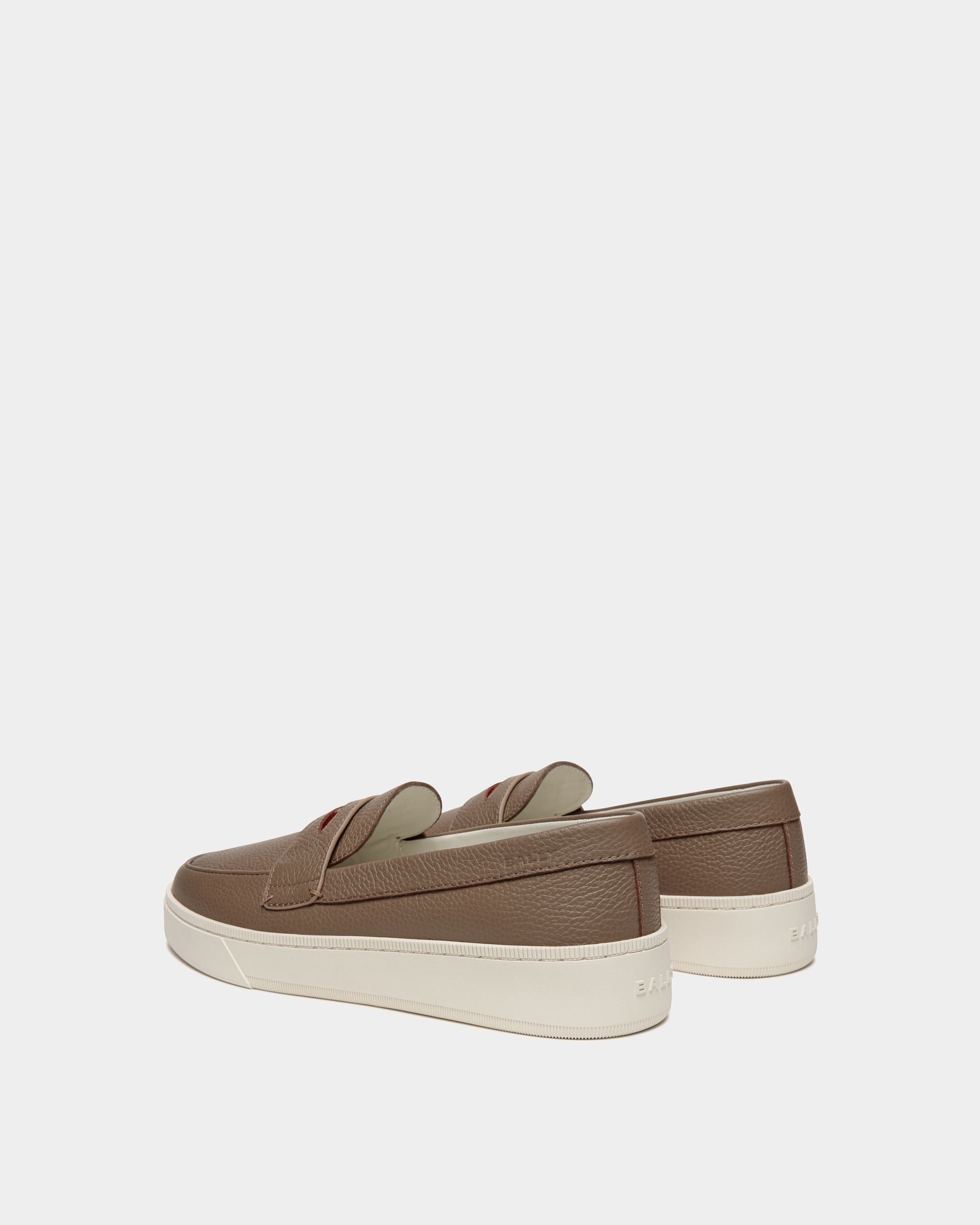 Zapatilla Raise De Piel Granulada Topo - Hombre - Bally - 03