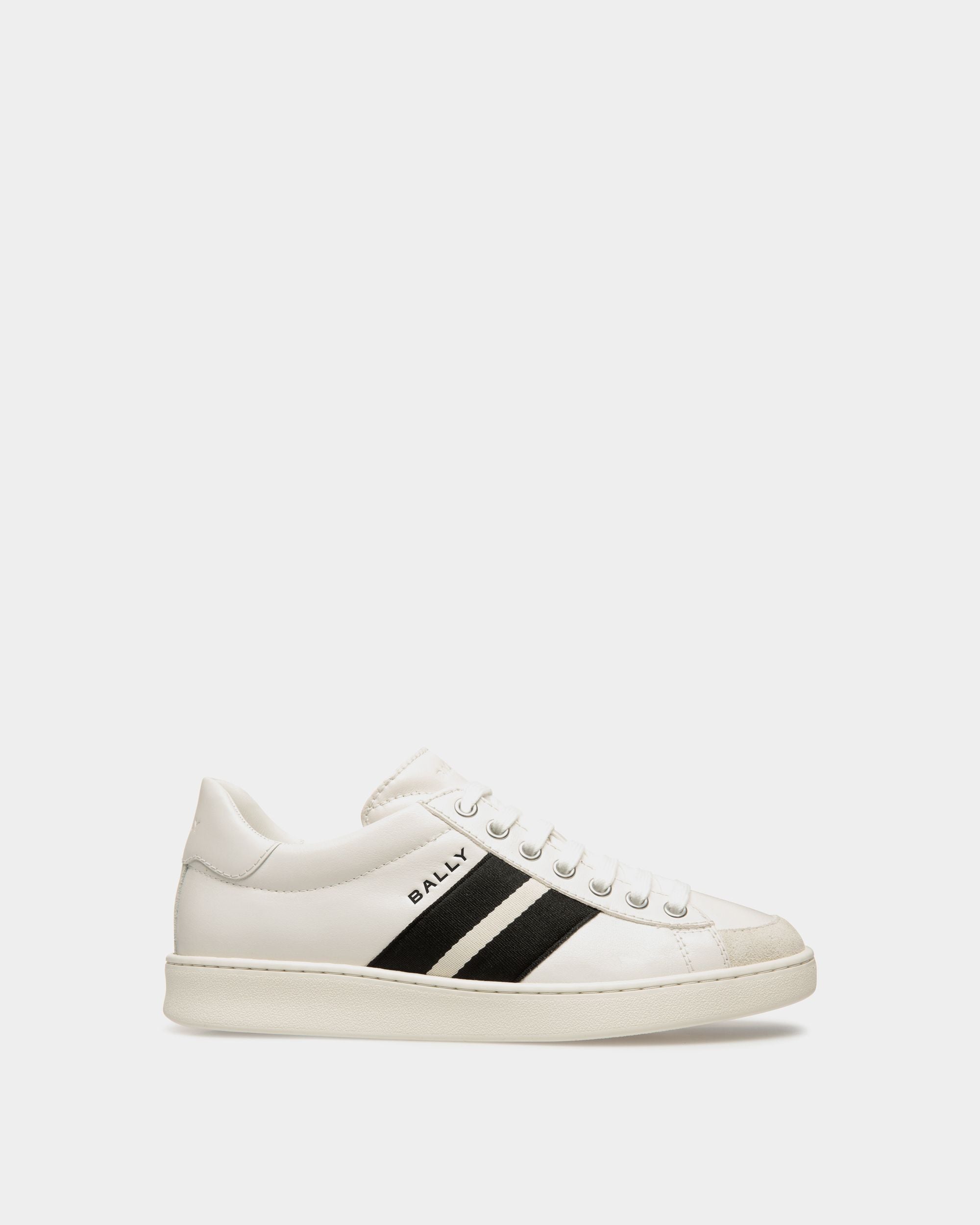 Zapatilla Tennis De Piel Blanca - Hombre - Bally - 01