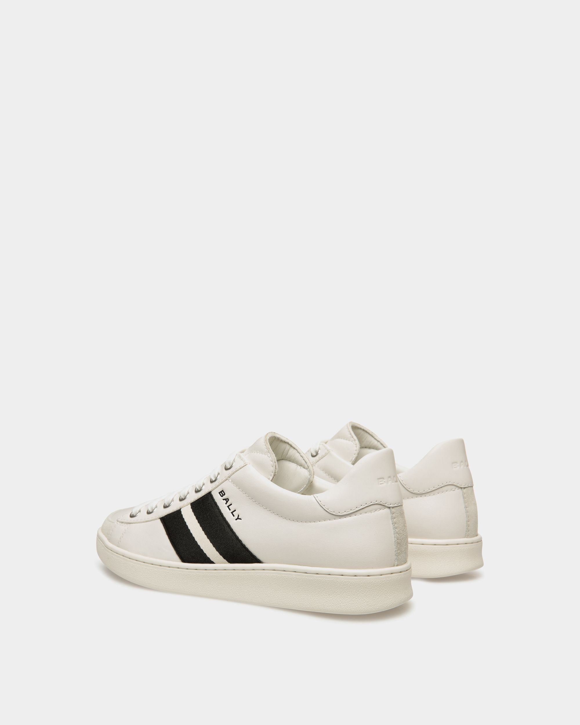 Zapatilla Tennis De Piel Blanca - Hombre - Bally - 03