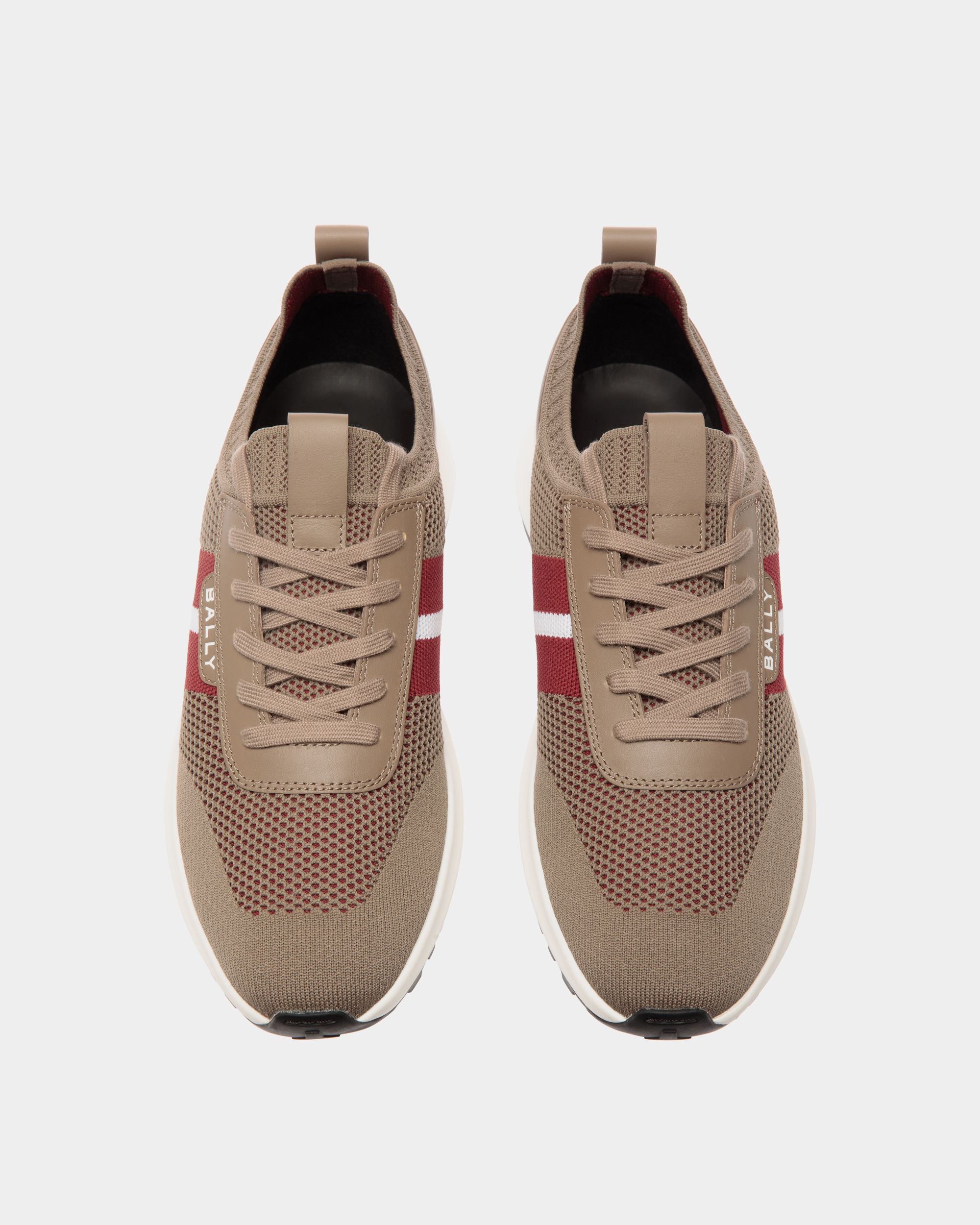Outline Sneaker in Taupe Knit - Hombre - Bally - 04
