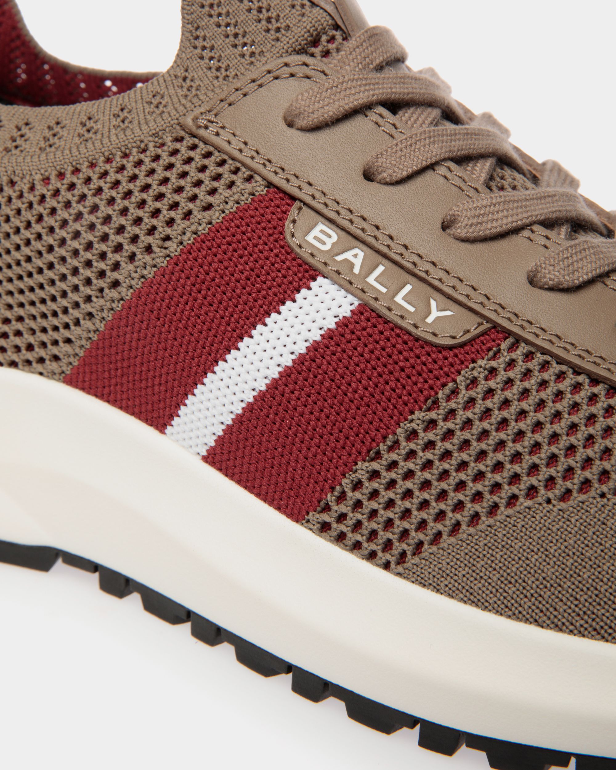 Outline Sneaker in Taupe Knit - Hombre - Bally - 05