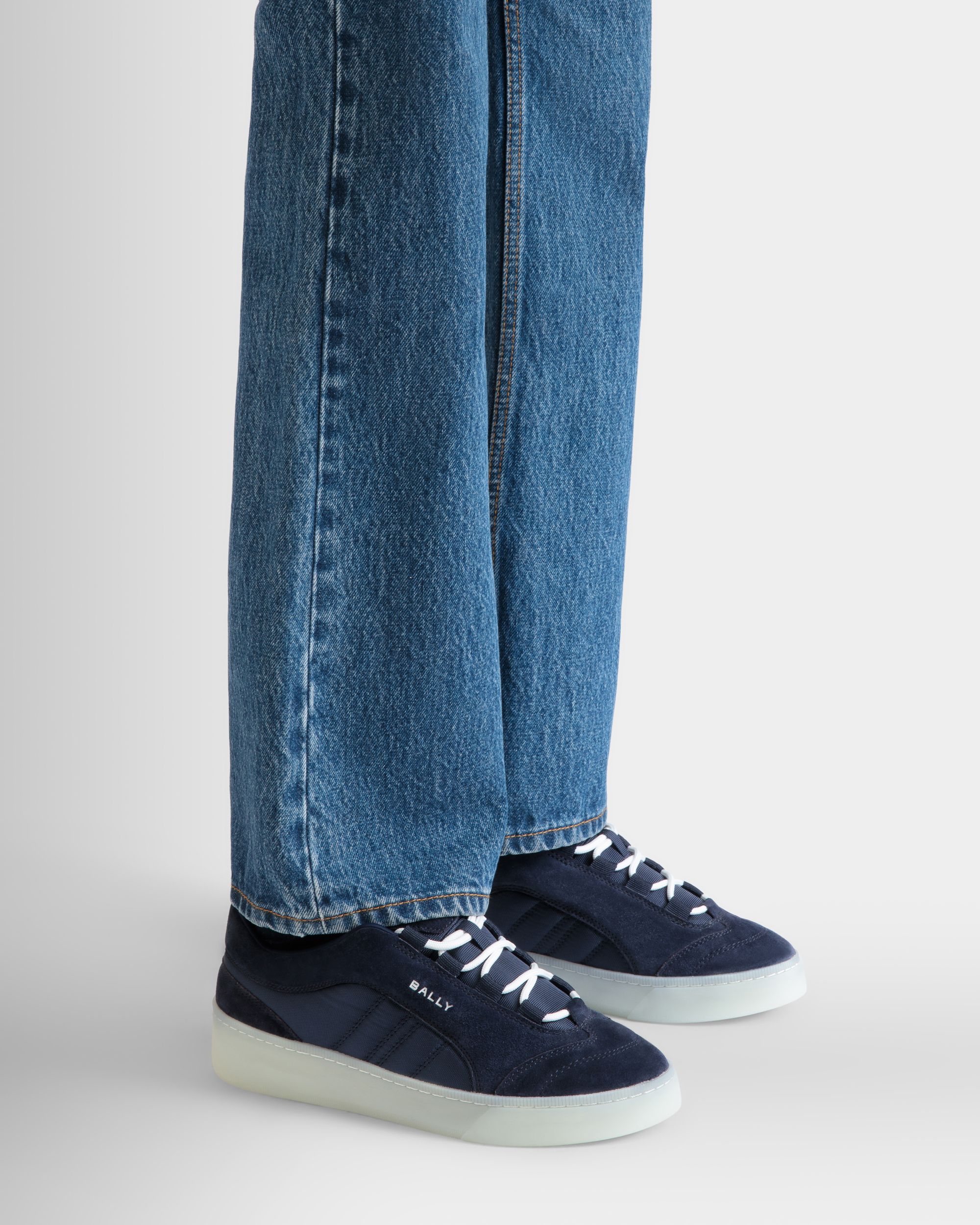 Zapatilla Raise De Ante Y Nailon Navy Blue - Hombre - Bally - 02