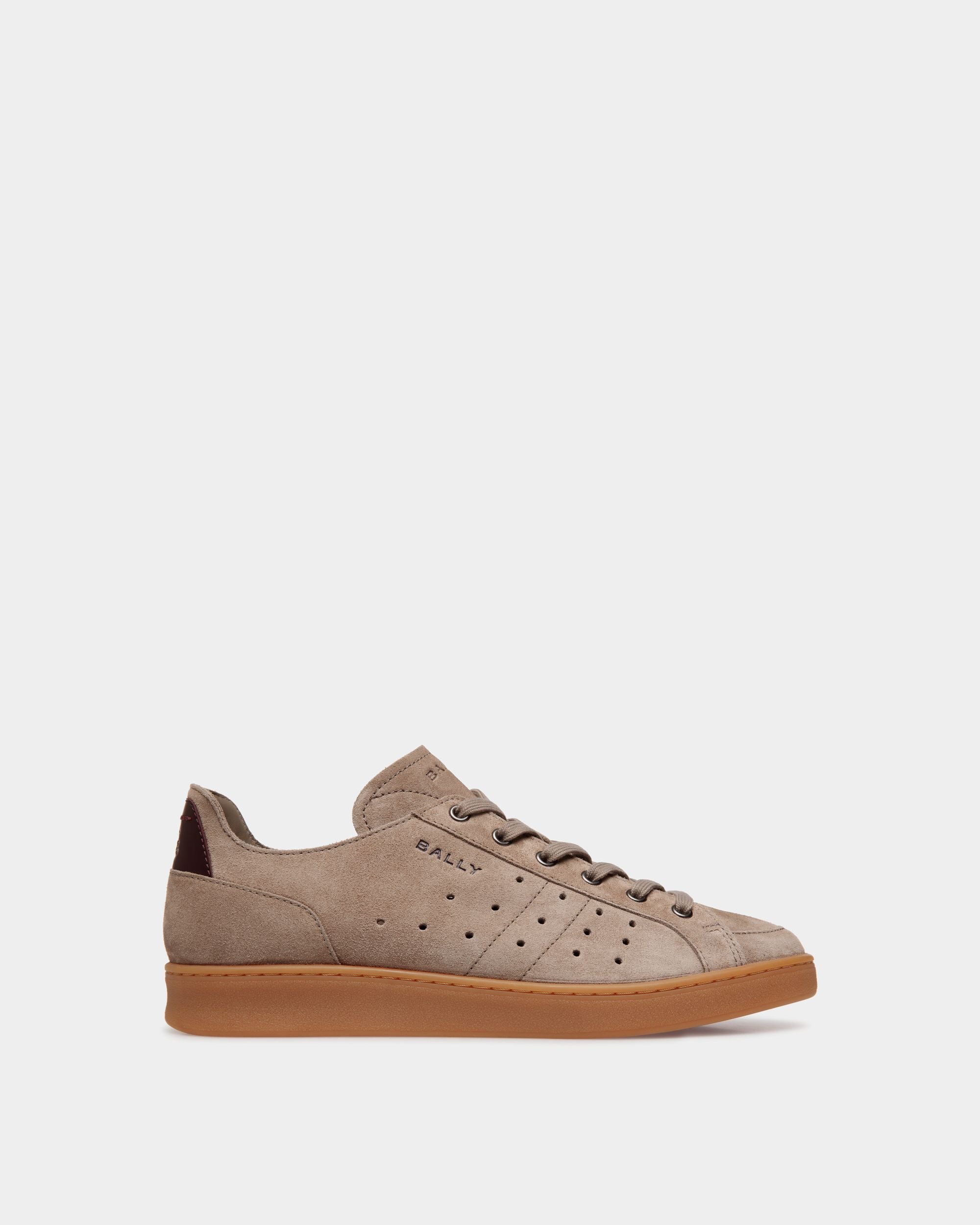 Zapatilla Tennis De Ante Topo Y Burdeos Oscuro - Hombre - Bally - 01