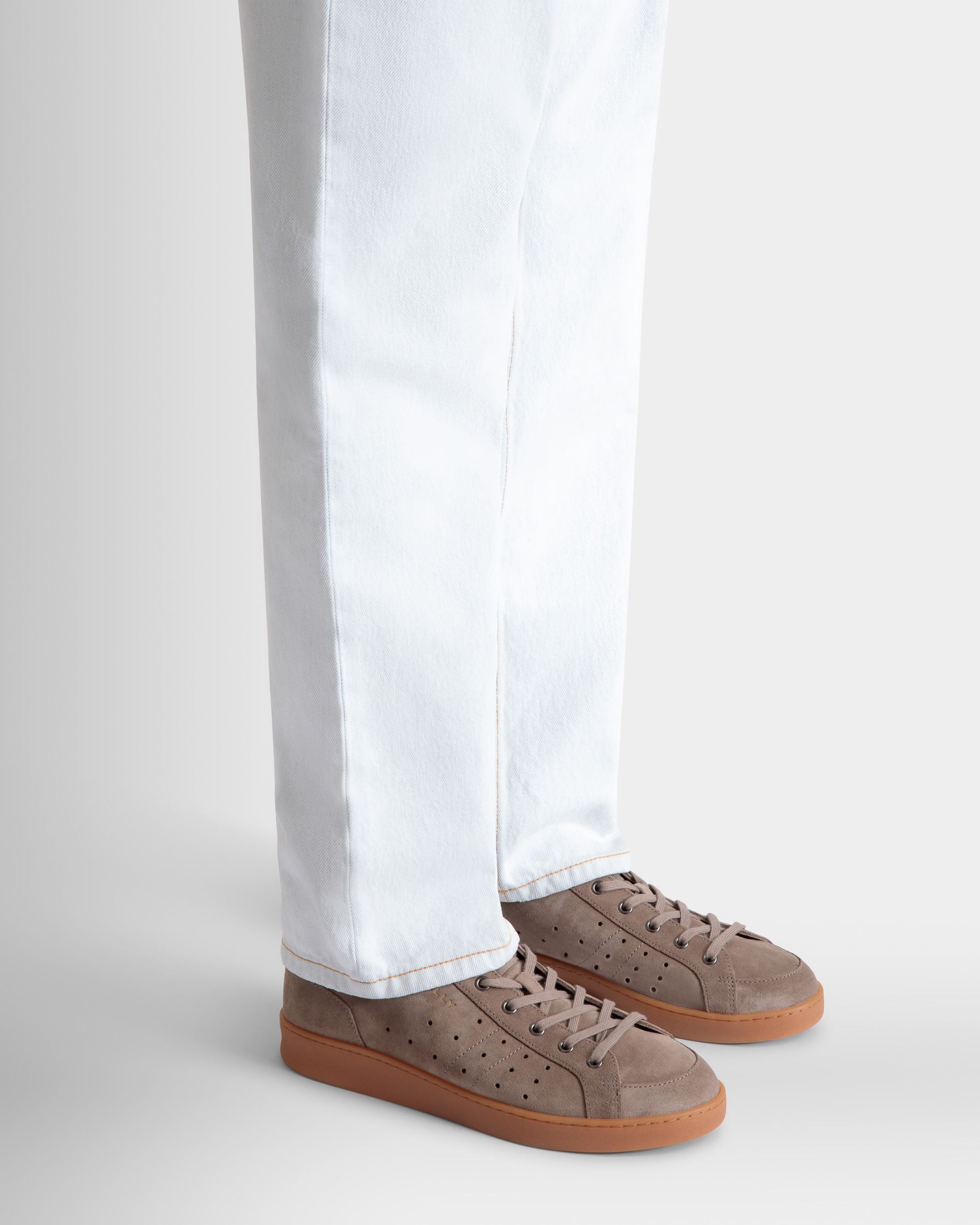 Zapatilla Tennis De Ante Topo Y Burdeos Oscuro - Hombre - Bally - 02