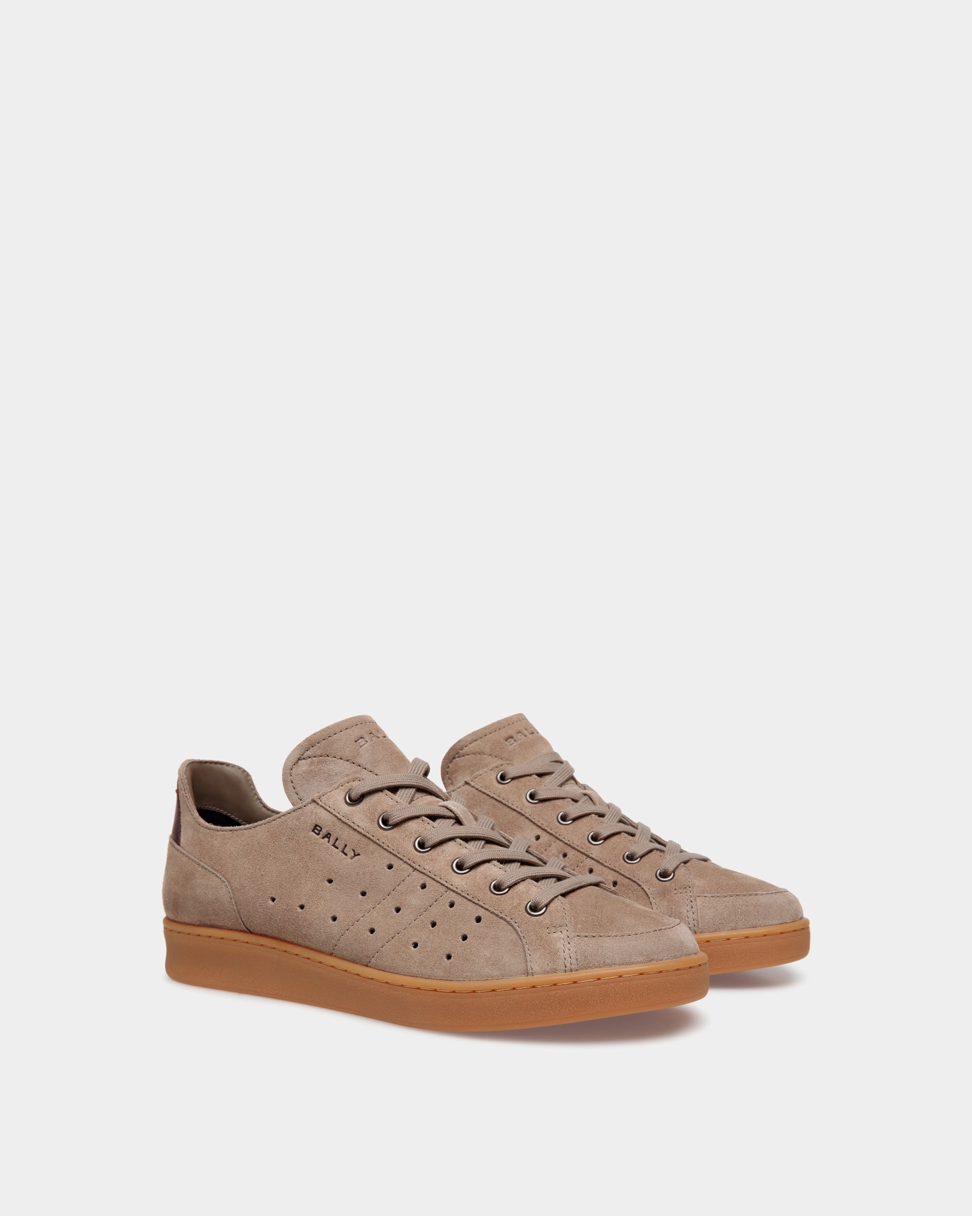 Zapatilla Tennis De Ante Topo Y Burdeos Oscuro - Hombre - Bally - 03