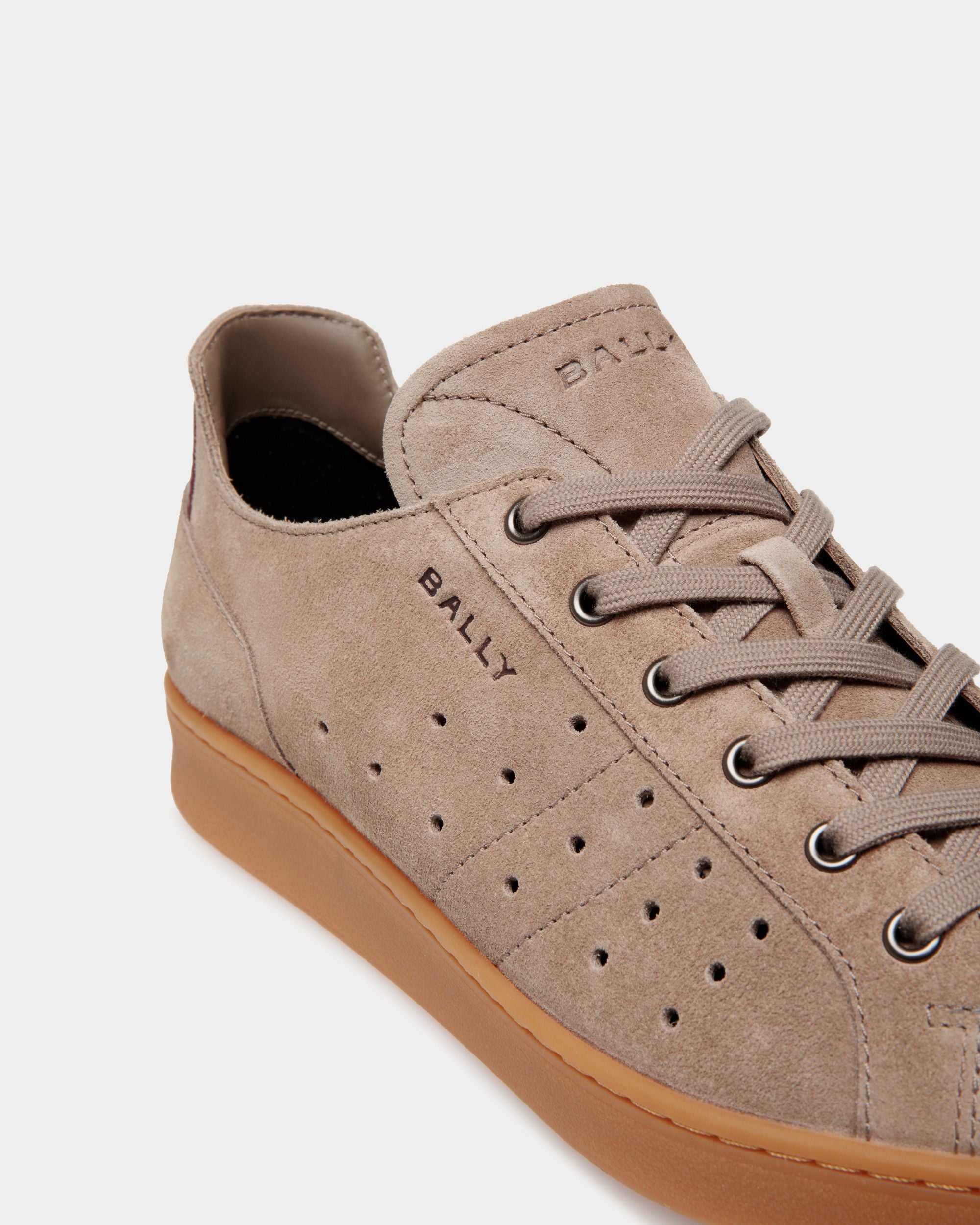 Zapatilla Tennis De Ante Topo Y Burdeos Oscuro - Hombre - Bally - 06