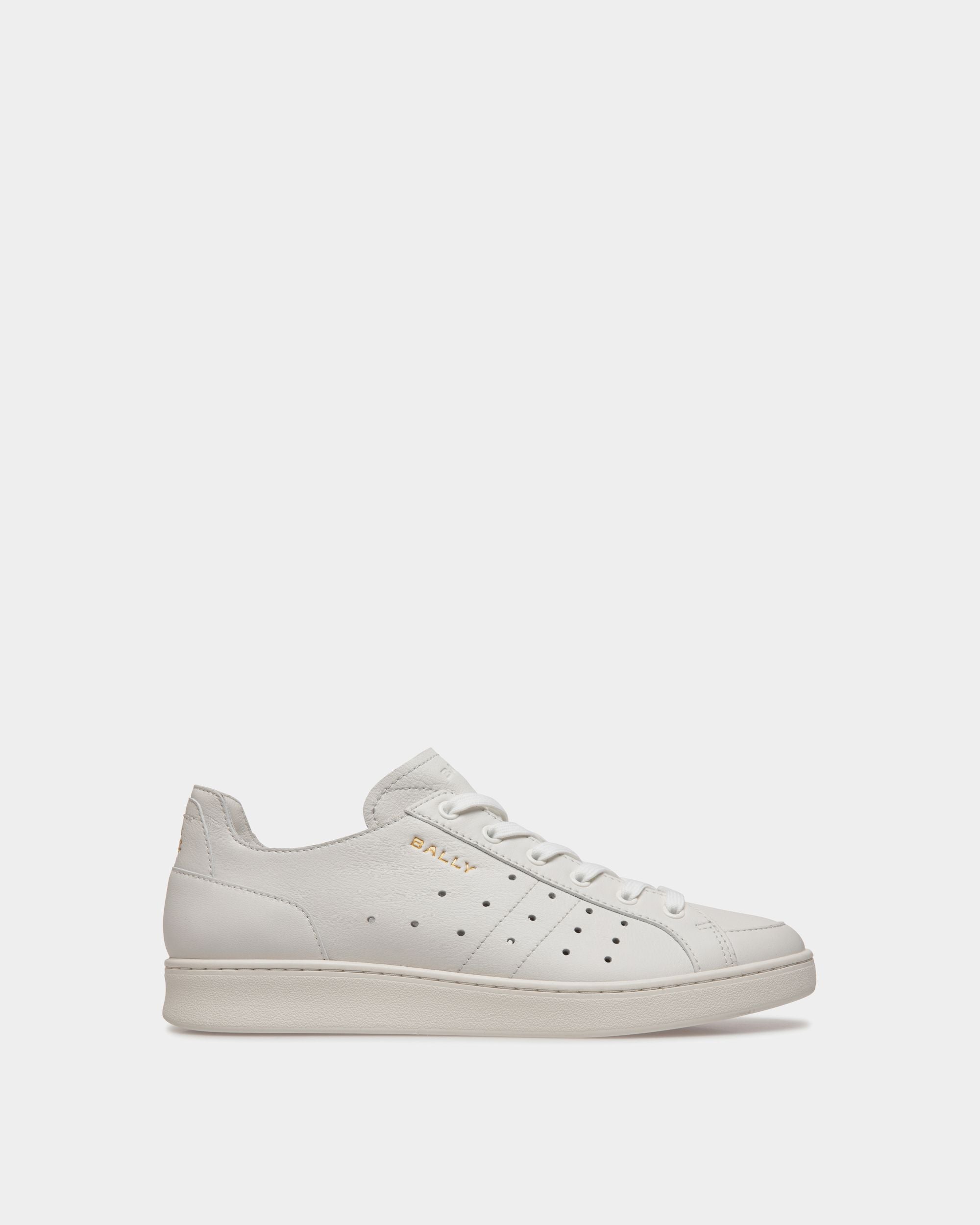 Zapatilla Tennis De Piel Blanca - Hombre - Bally - 01