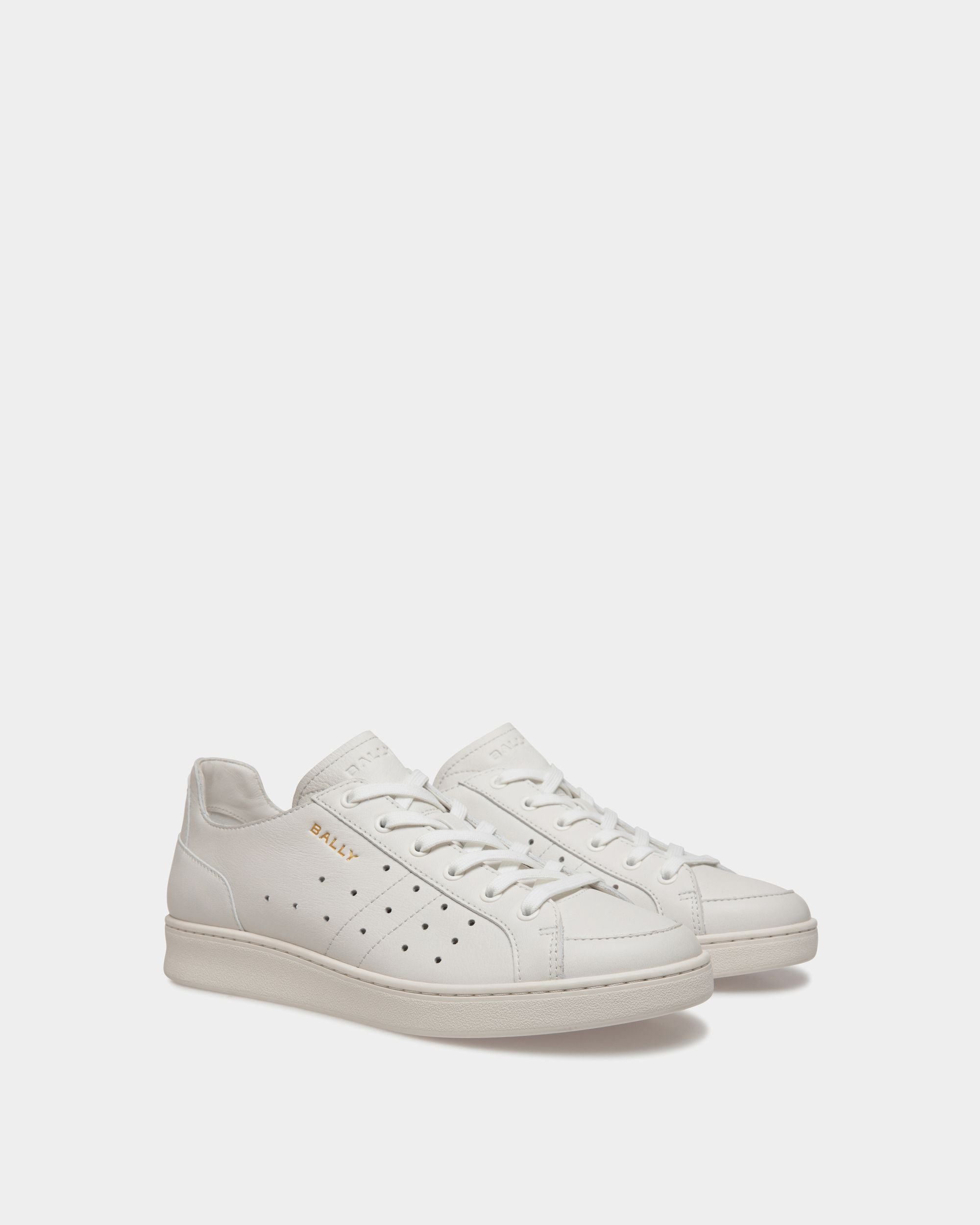 Zapatilla Tennis De Piel Blanca - Hombre - Bally - 03