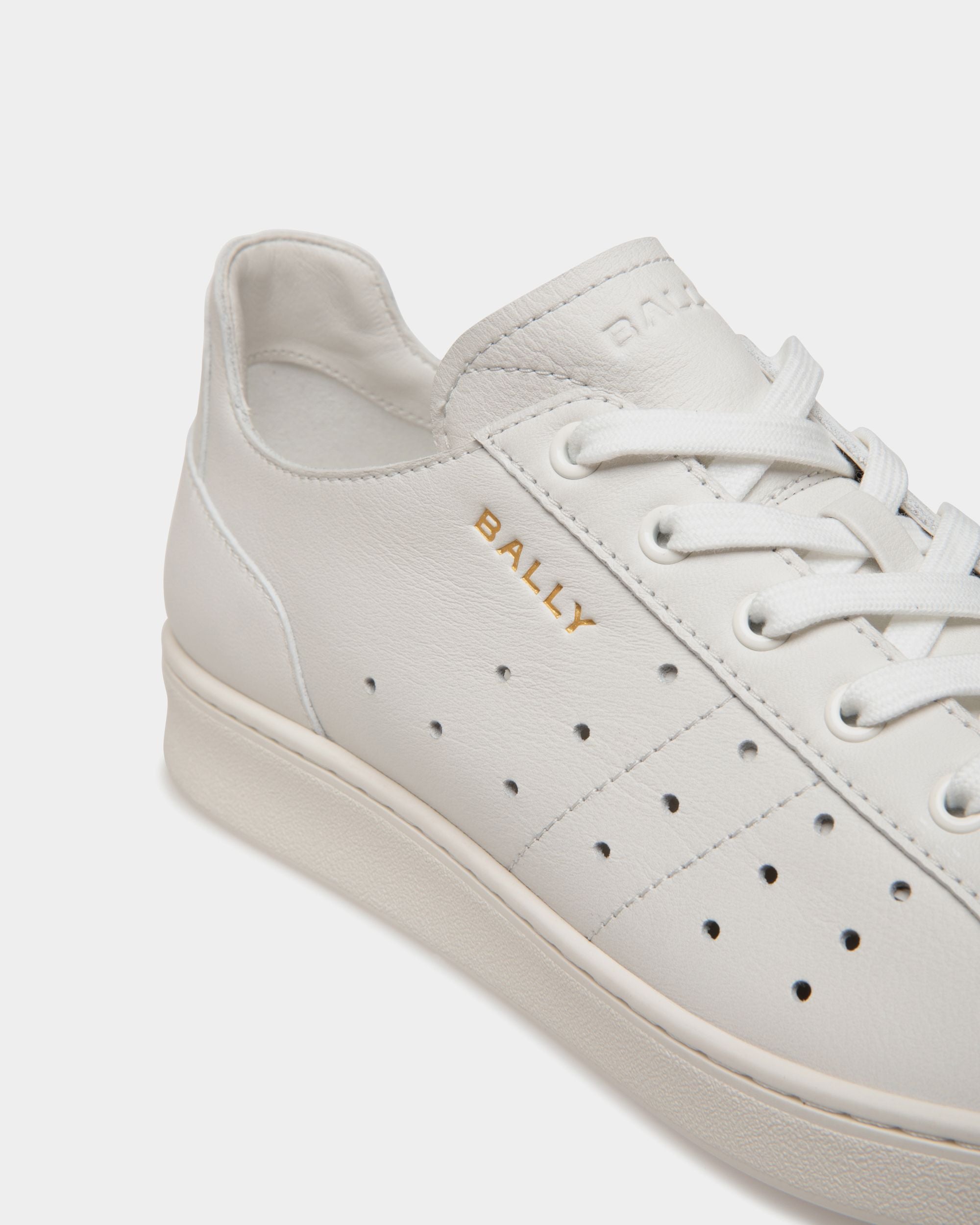 Zapatilla Tennis De Piel Blanca - Hombre - Bally - 06