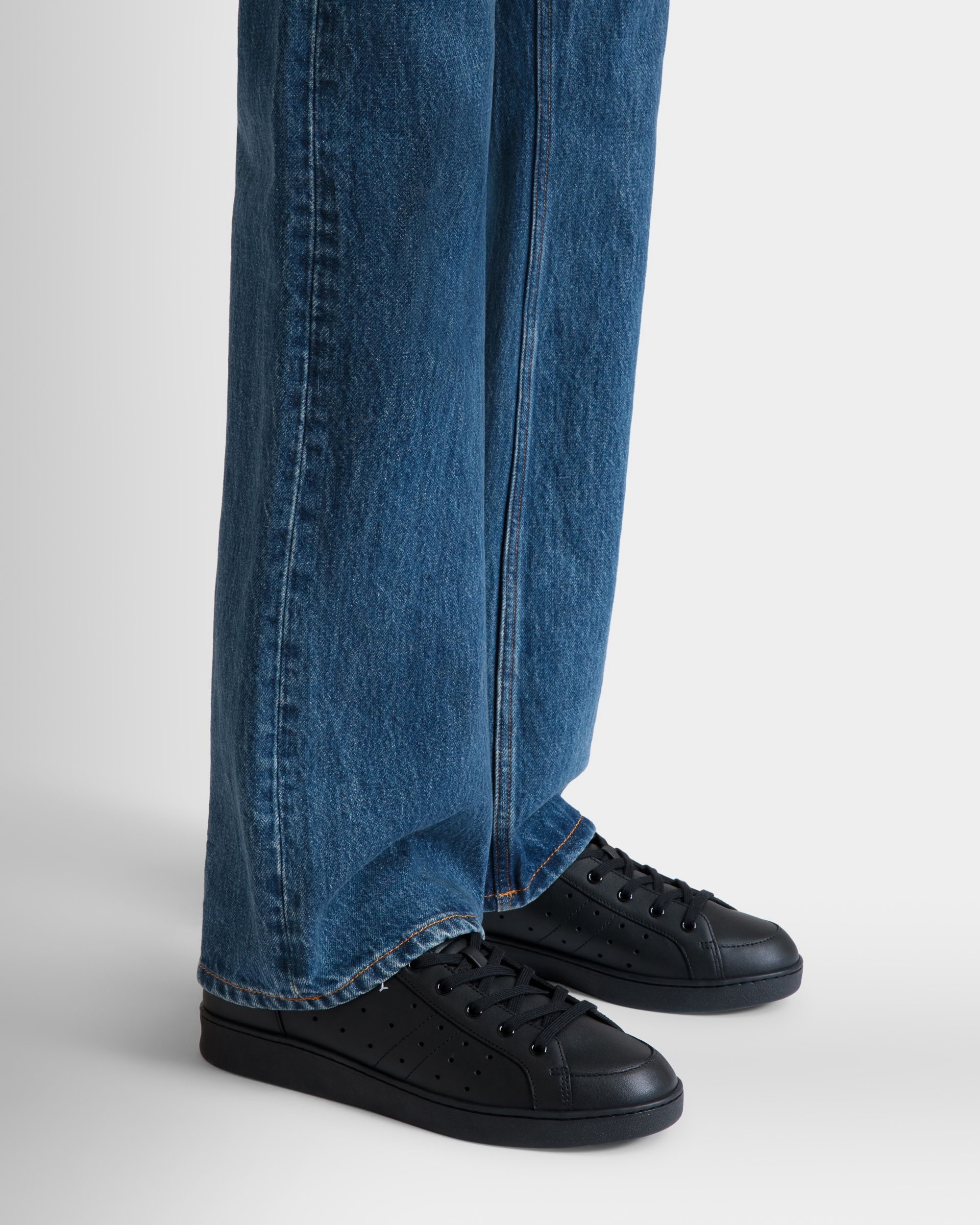 Zapatilla Tennis De Piel Negra - Hombre - Bally - 02