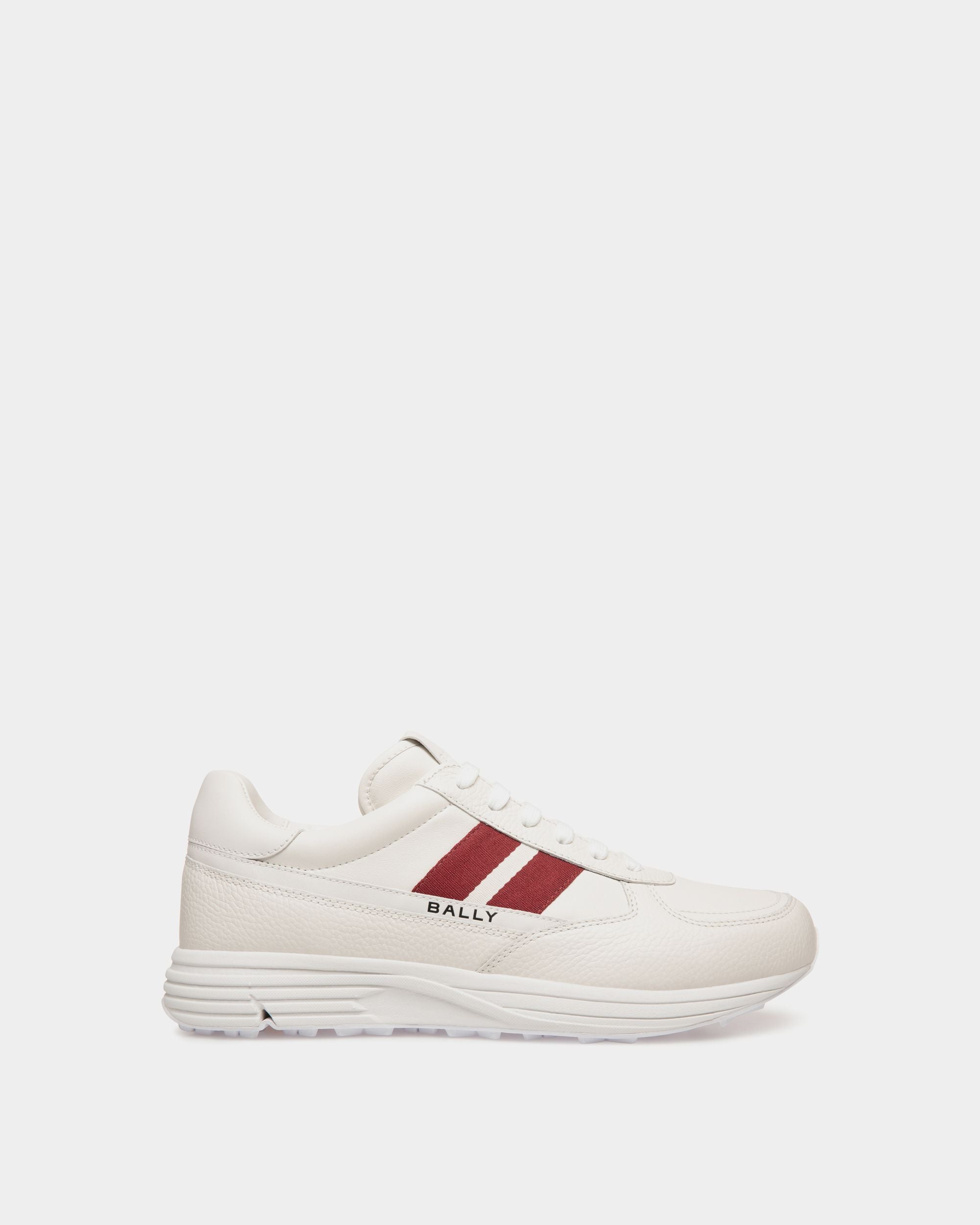 Golf Capsule Sneaker in White Grained Leather - Men's - Bally - 01
