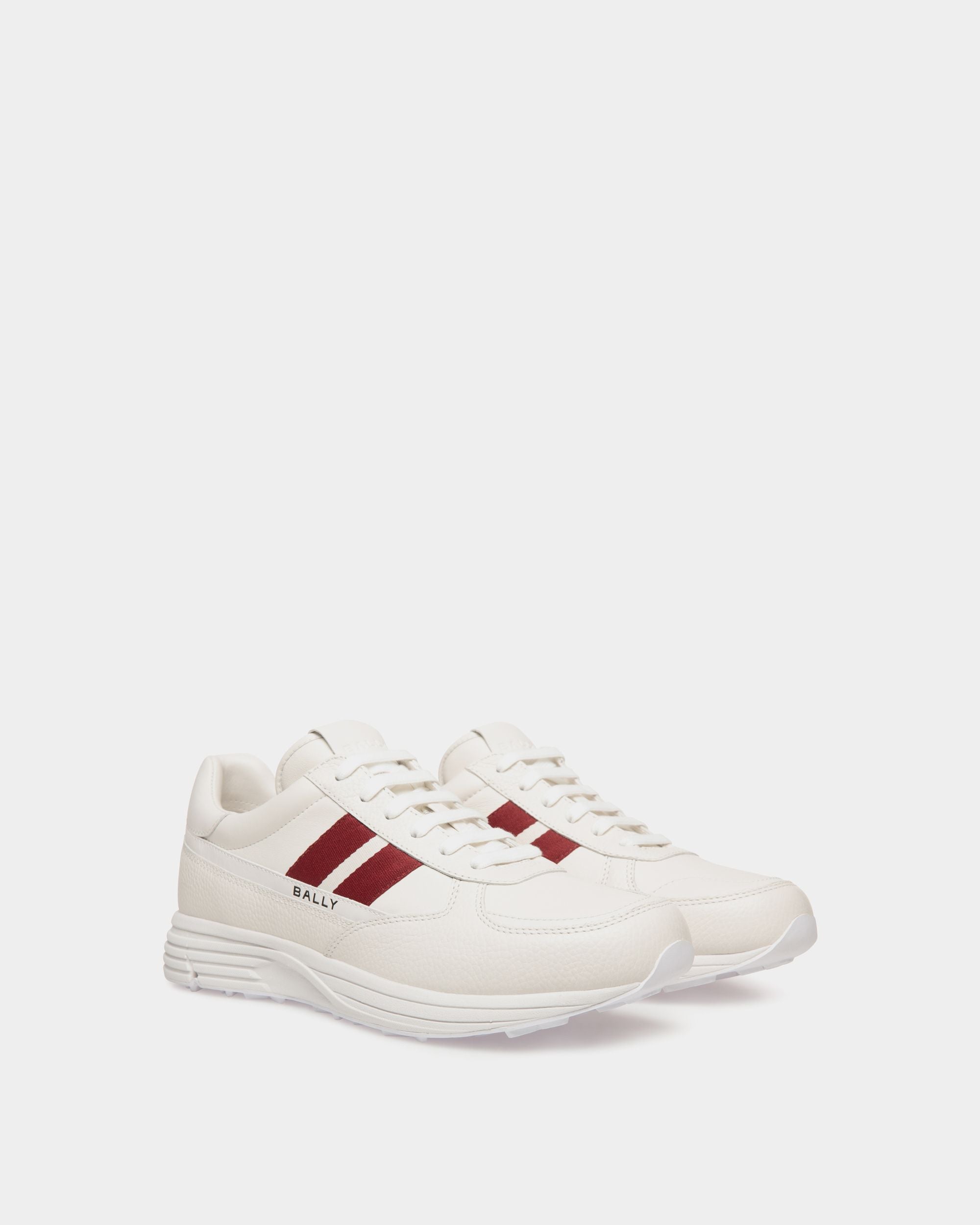 Golf Capsule Sneaker in White Grained Leather - Men's - Bally - 02