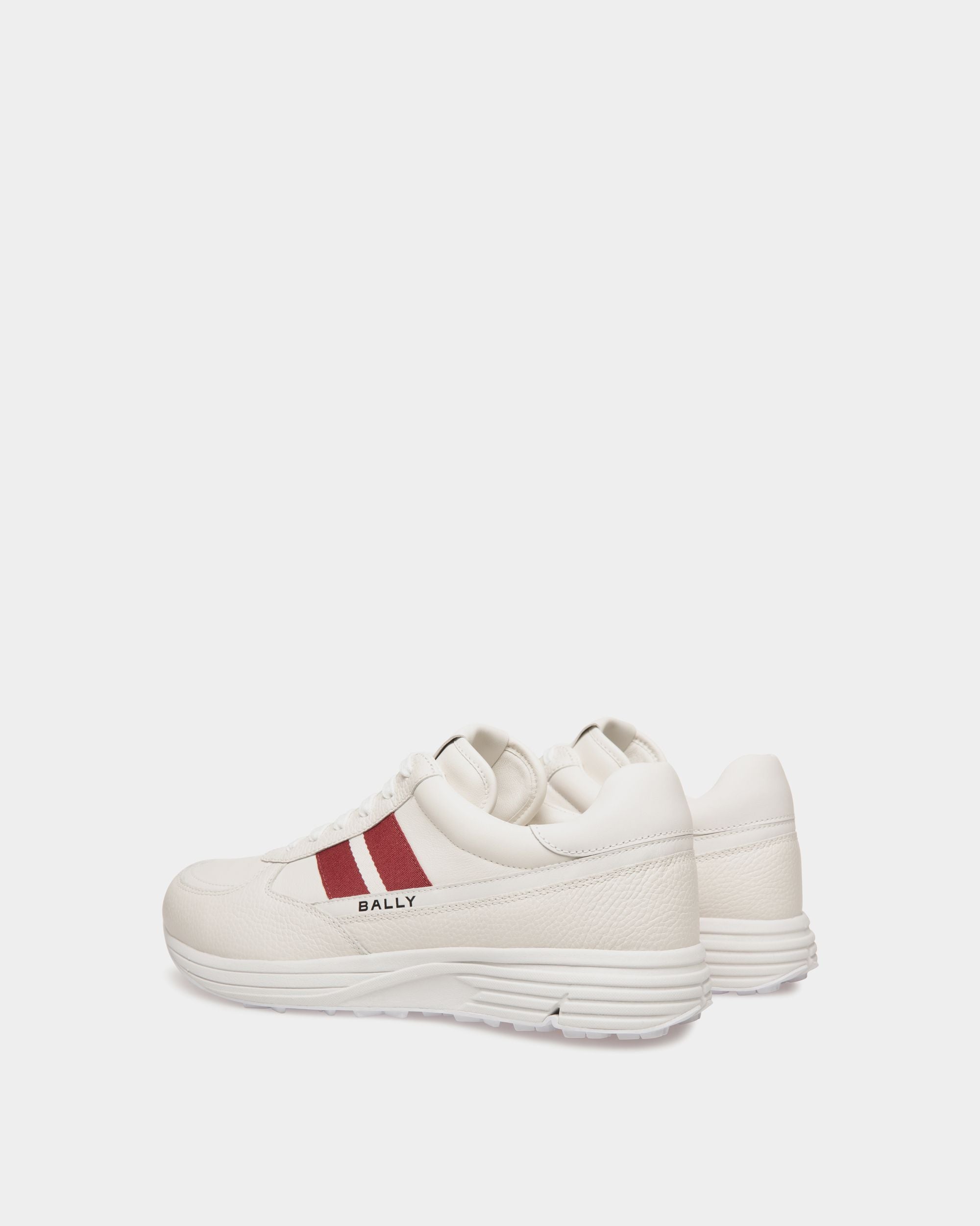 Golf Capsule Sneaker in White Grained Leather - Men's - Bally - 03