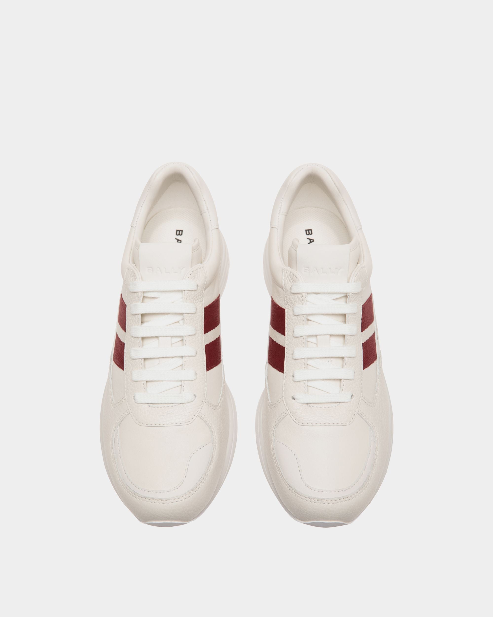 Golf Capsule Sneaker in White Grained Leather - Men's - Bally - 04