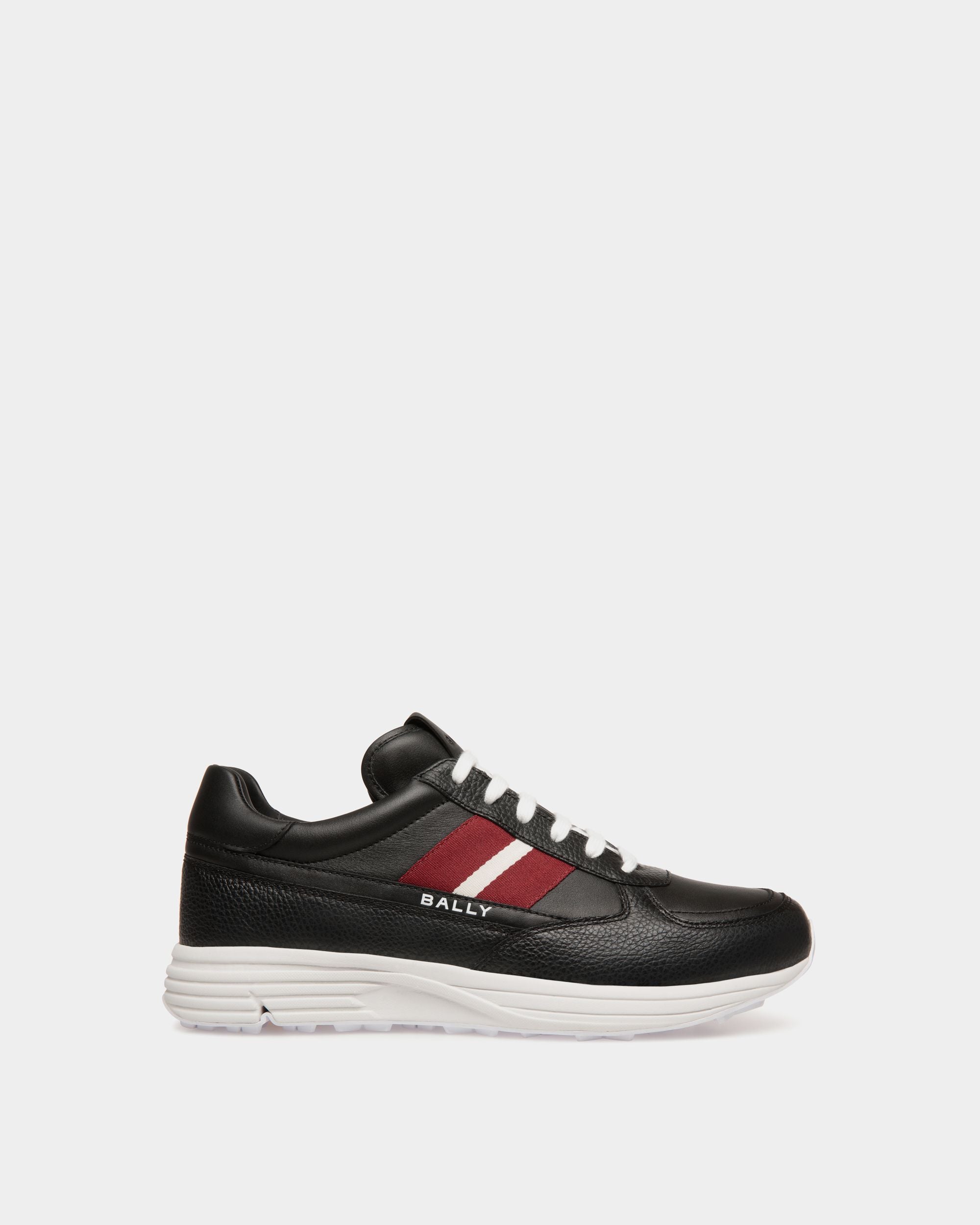 Golf Capsule Sneaker in Black Grained Leather - Hombre - Bally - 01