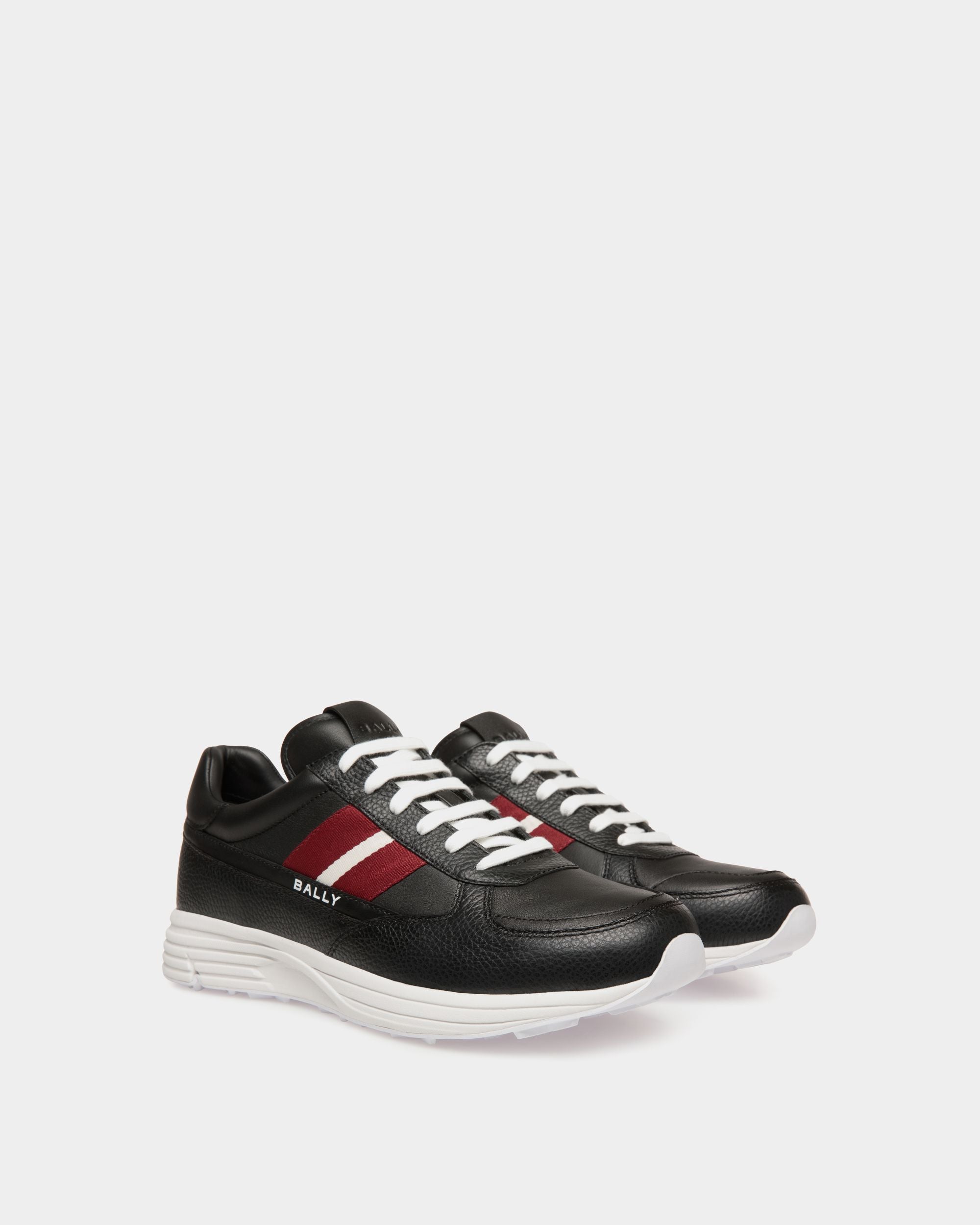 Golf Capsule Sneaker in Black Grained Leather - Hombre - Bally - 02