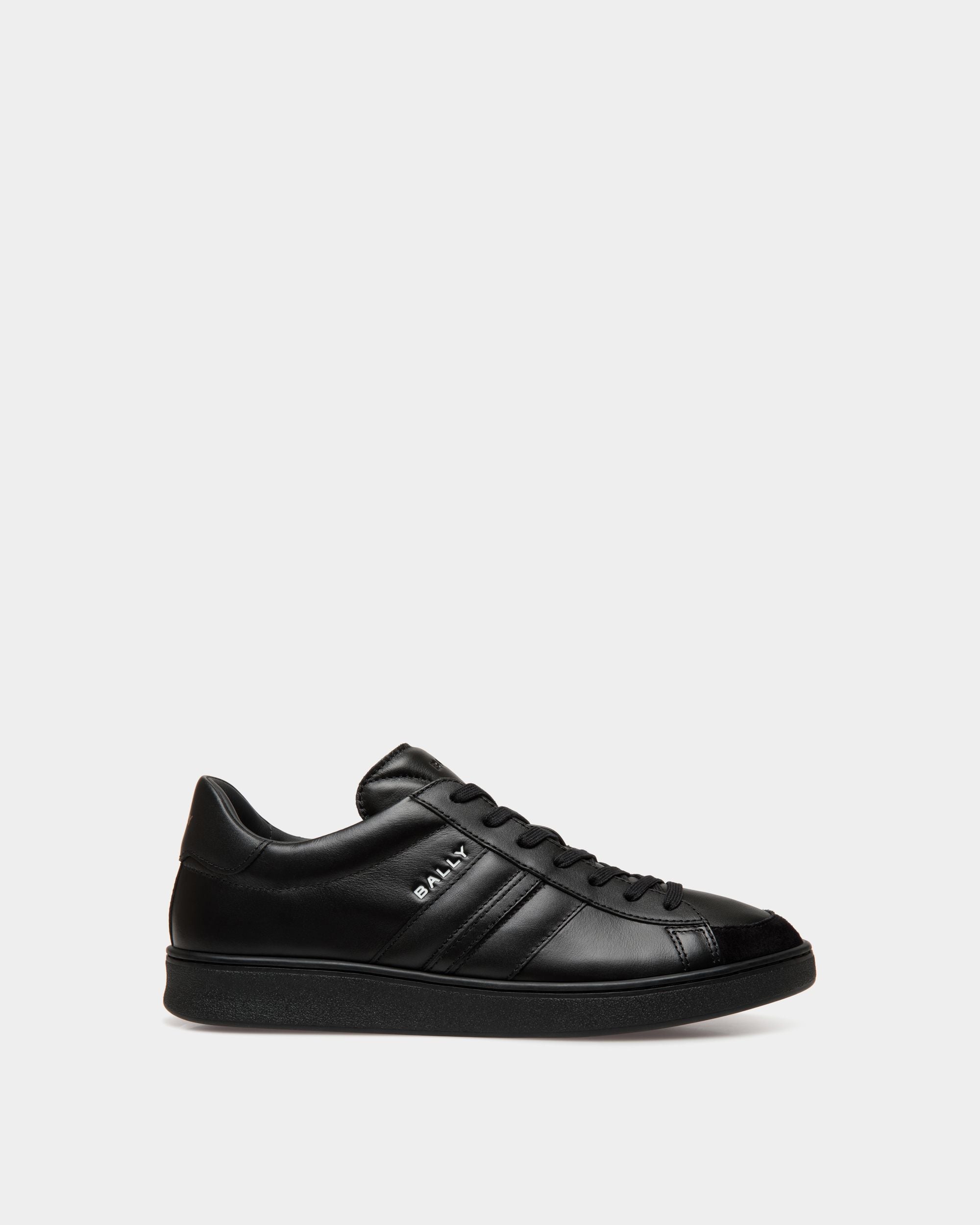 Zapatilla Tennis De Piel Negra - Hombre - Bally - 01
