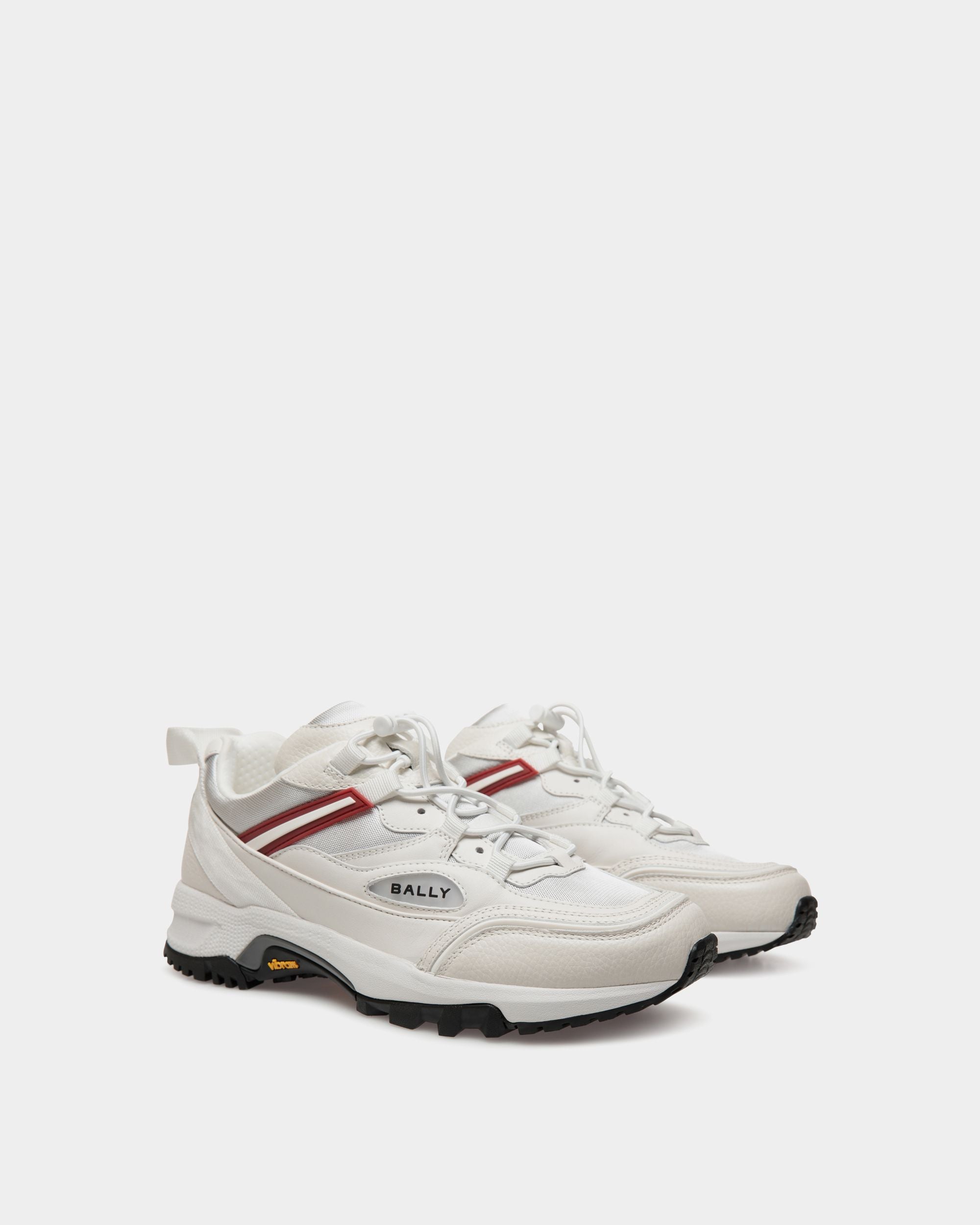 Faster Sneaker In White Leather And Nylon - Men's - Bally - 02