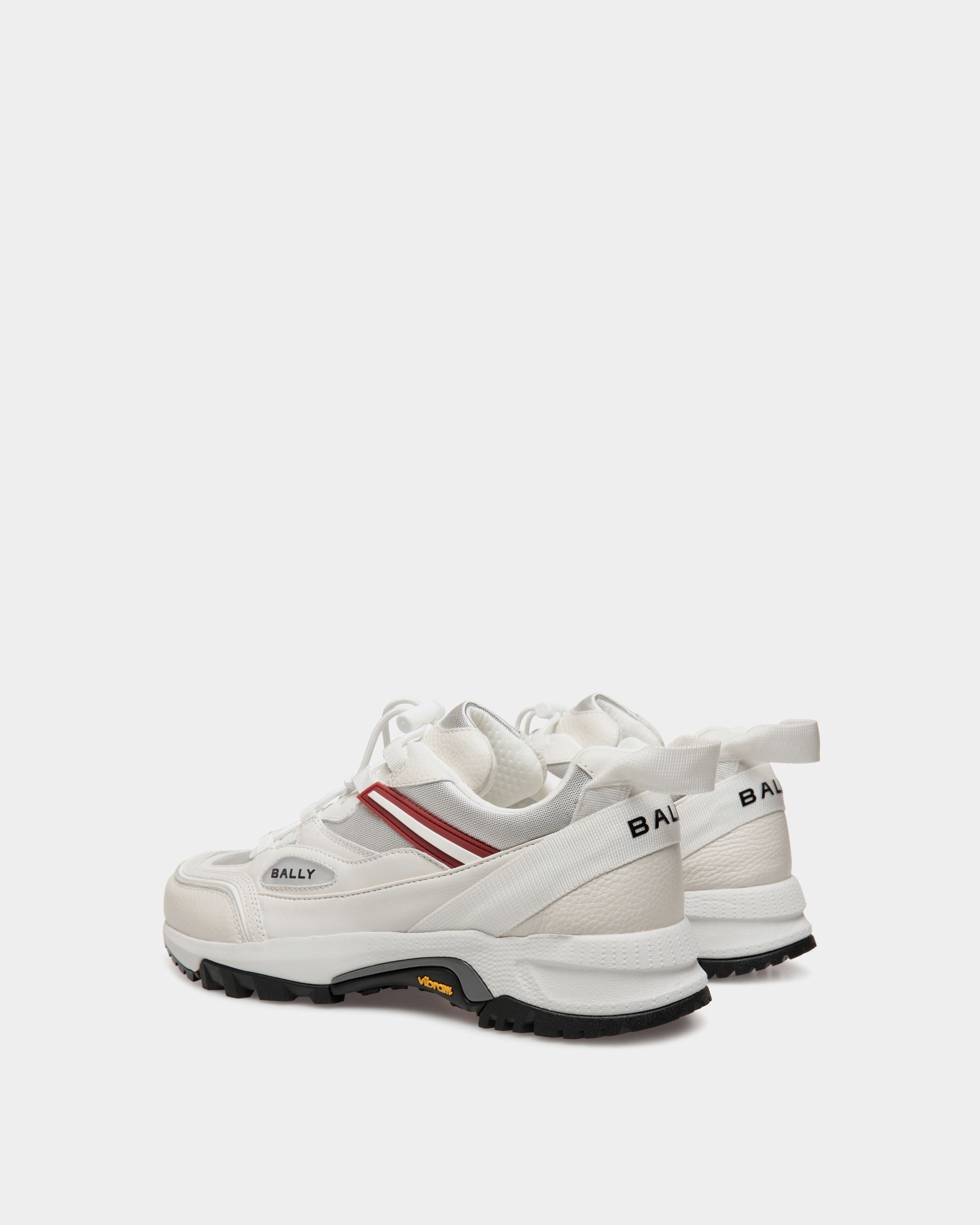 Faster Sneaker In White Leather And Nylon - Men's - Bally - 03