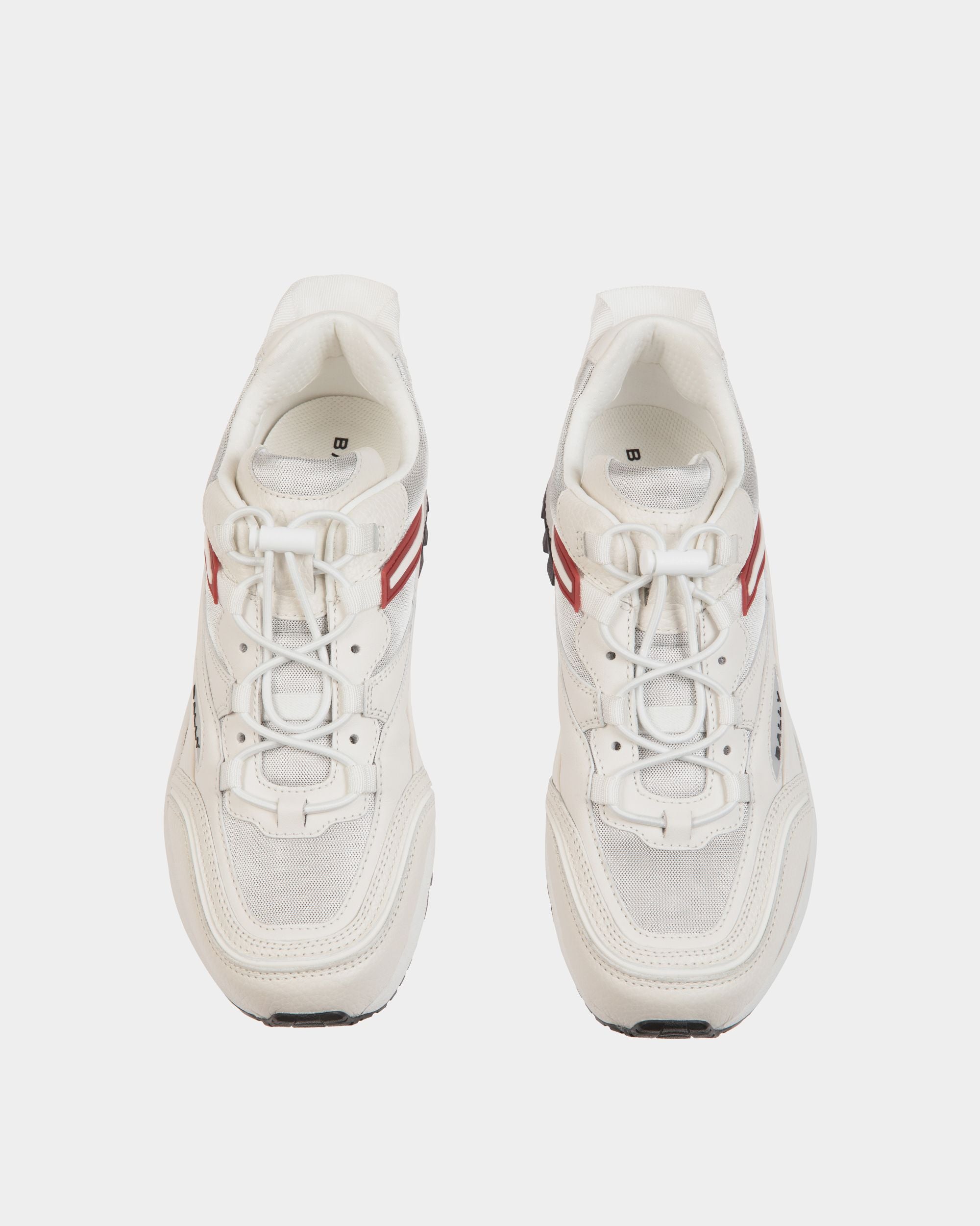 Faster Sneaker In White Leather And Nylon - Men's - Bally - 04