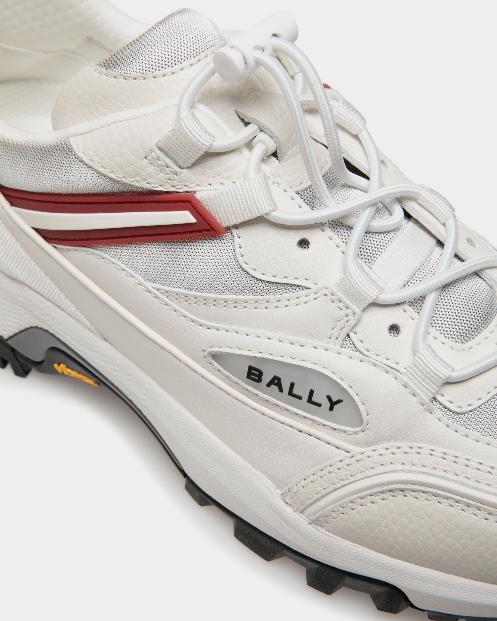 Faster Sneaker In White Leather And Nylon - Men's - Bally - 05