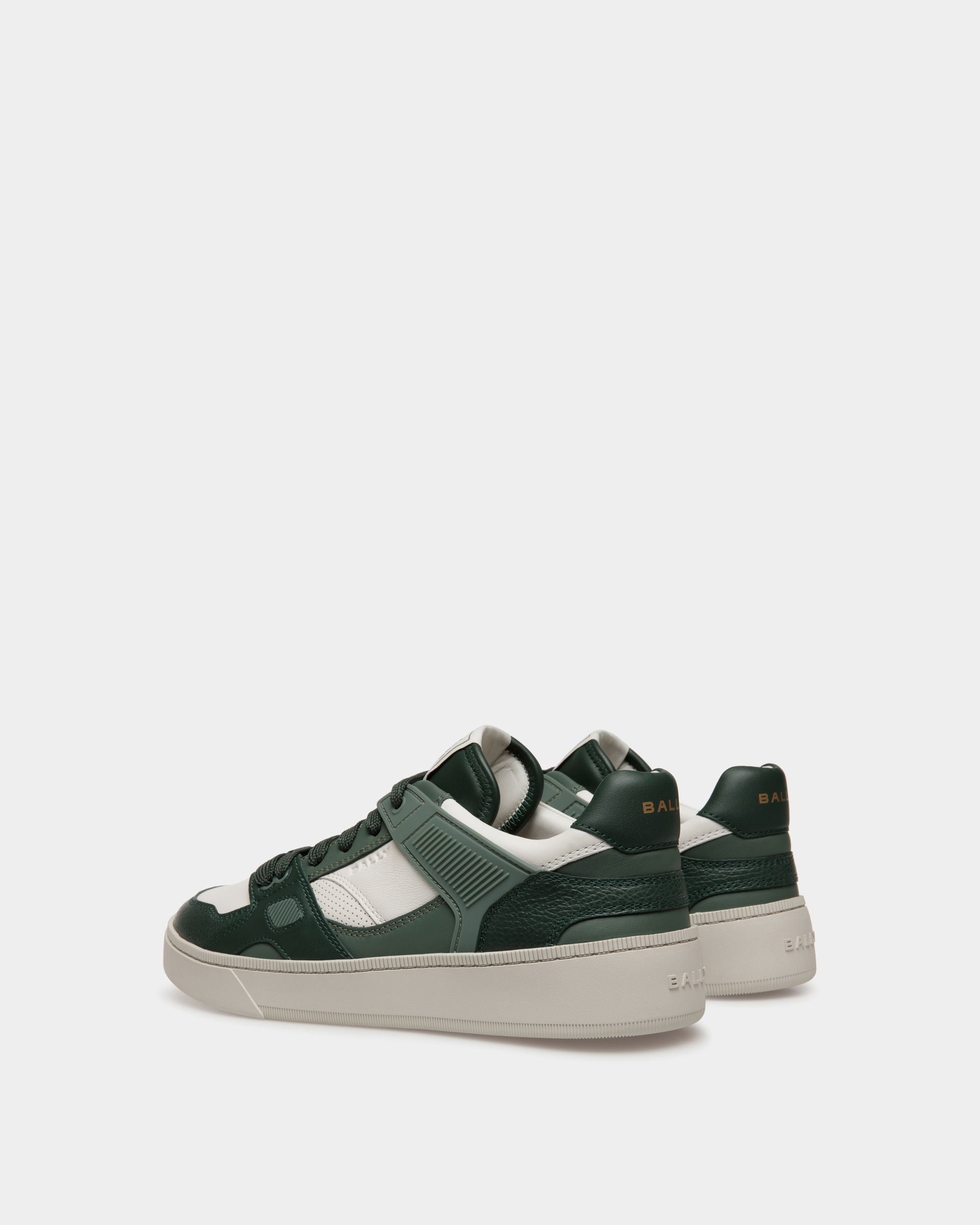 Raise Sneaker In Green Leather - Men's - Bally - 03