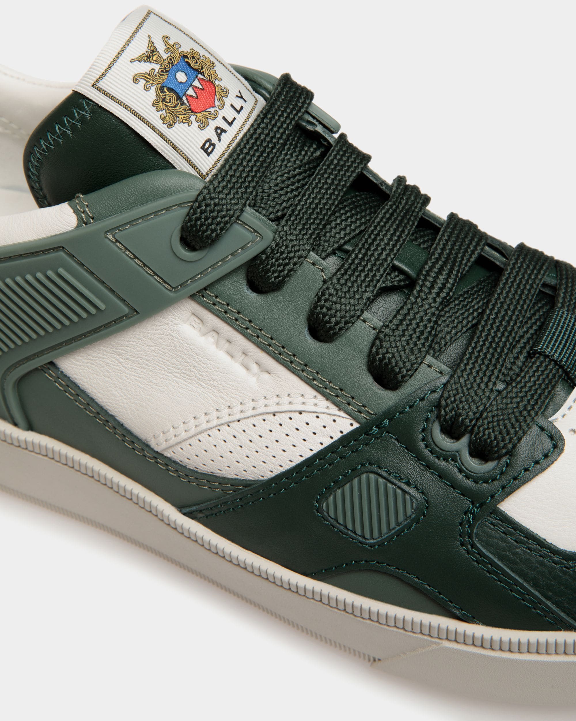 Raise Sneaker In Green Leather - Men's - Bally - 05