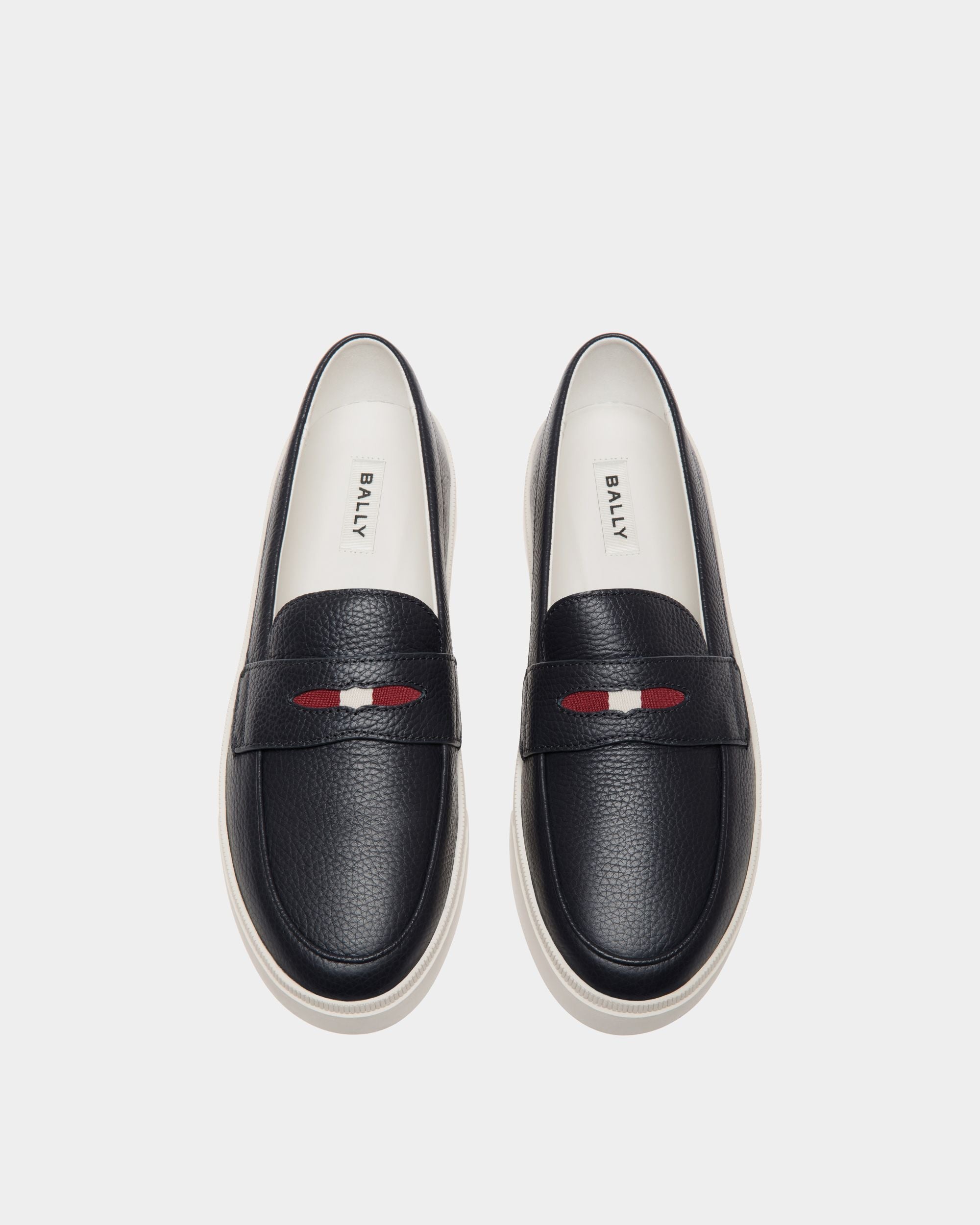 Zapatilla Raise De Piel Granulada Navy Blue - Hombre - Bally - 04