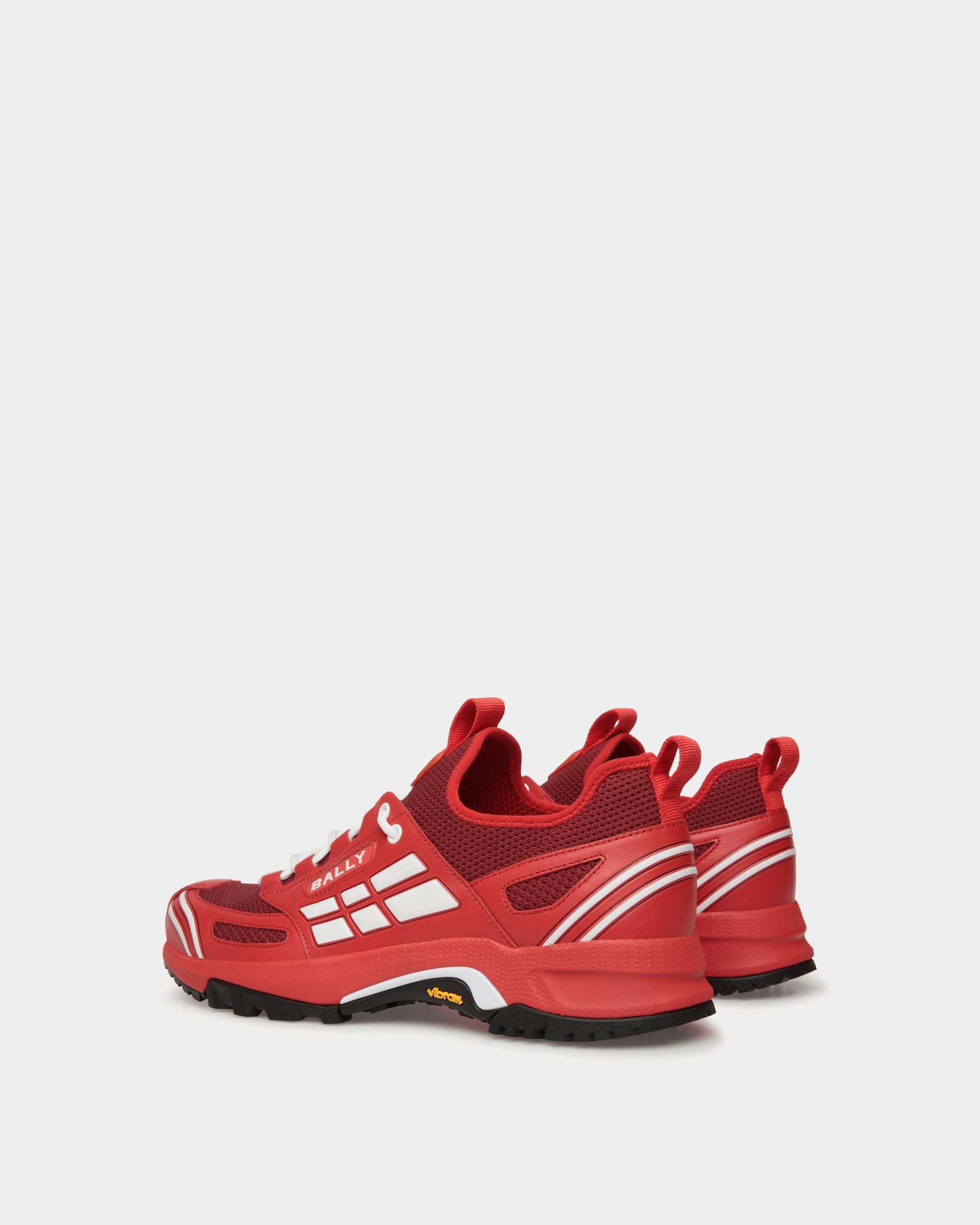 Zapatilla Faster De Piel Y Punto Rojo - Hombre - Bally - 04