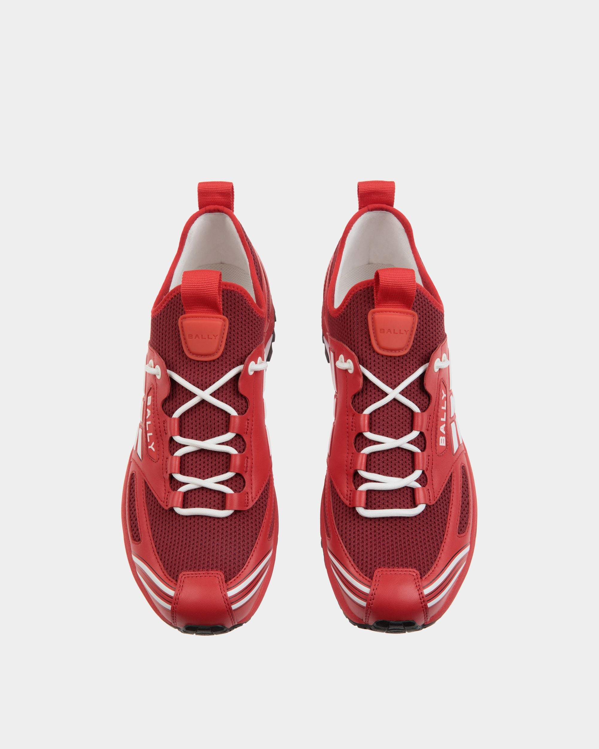 Zapatilla Faster De Piel Y Punto Rojo - Hombre - Bally - 05