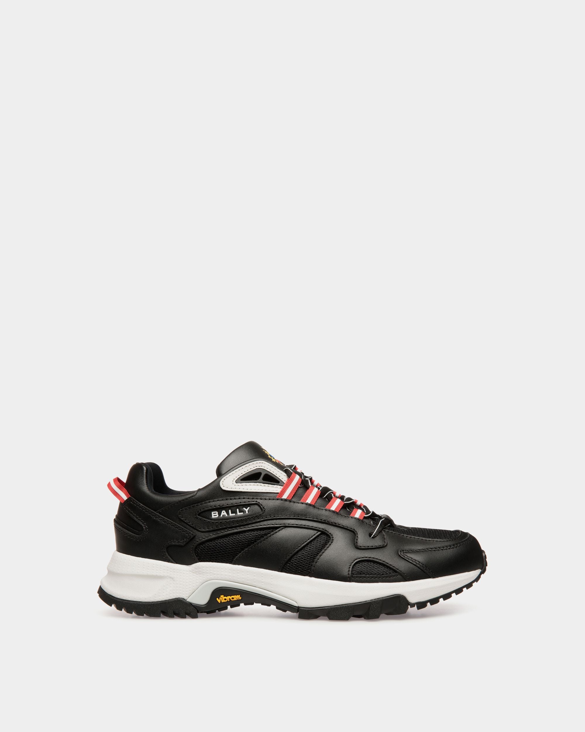 Faster Sneaker in Black Leather and Nylon - Hombre - Bally - 01