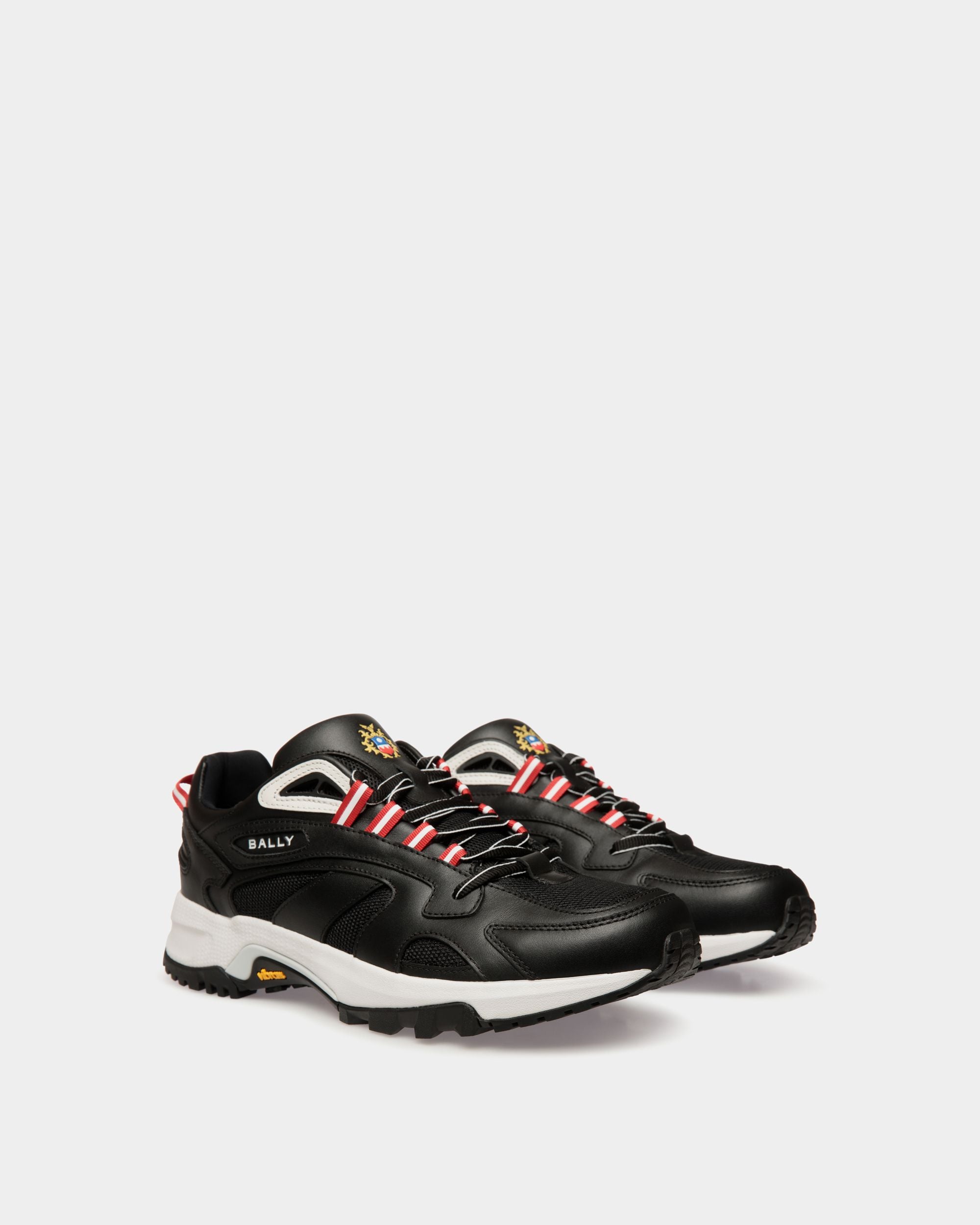 Faster Sneaker in Black Leather and Nylon - Hombre - Bally - 02