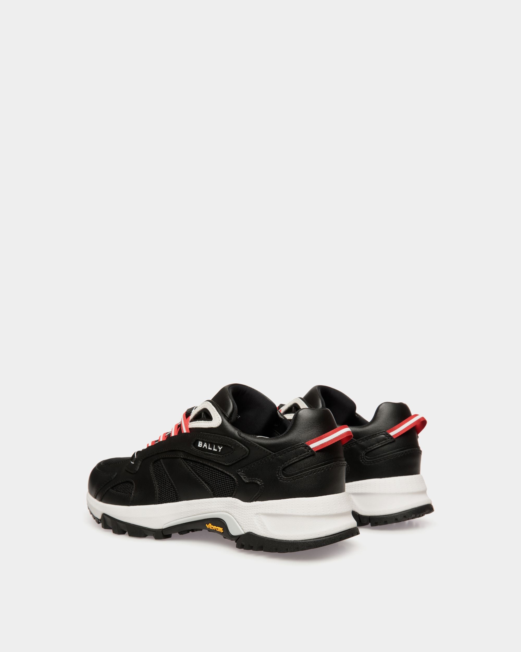 Faster Sneaker in Black Leather and Nylon - Hombre - Bally - 03