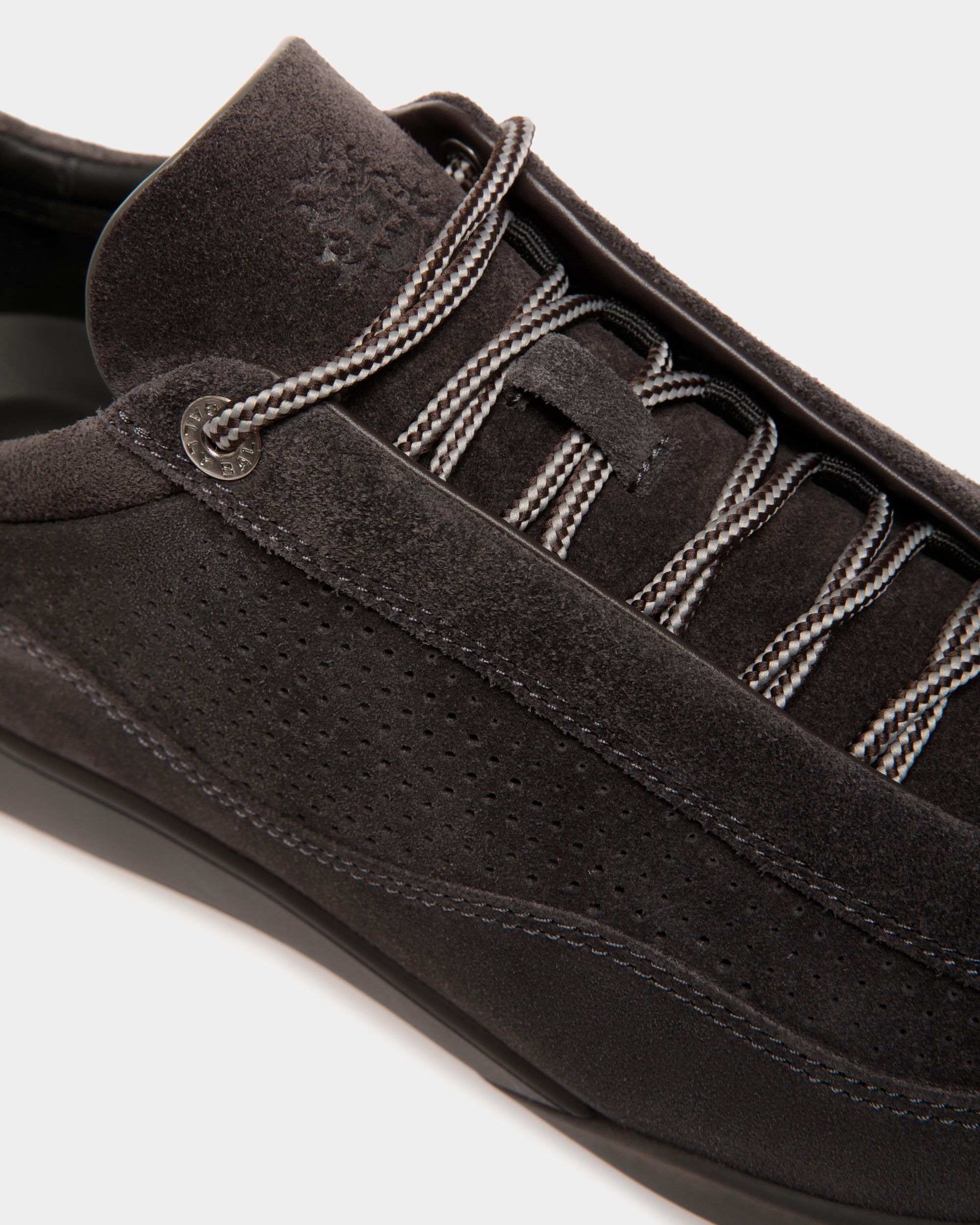 Manto Runner Sneaker in Dark Grey Suede - Men's - Bally - 05