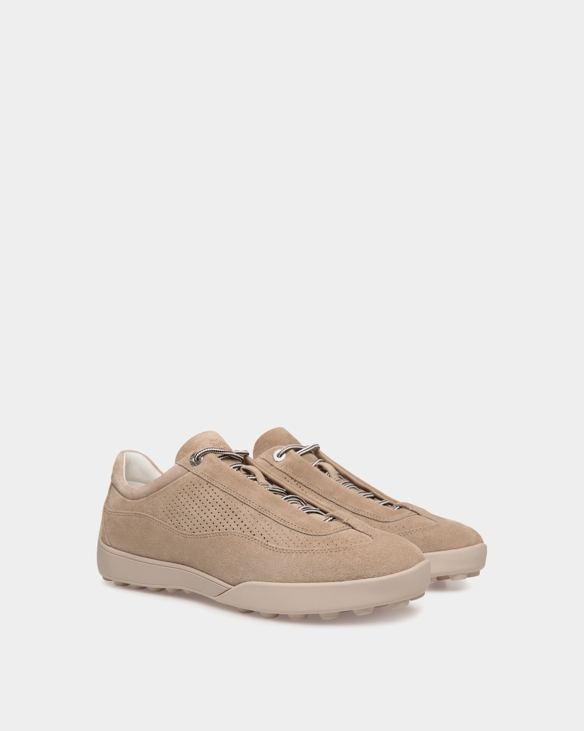 Manto Runner Sneaker in Light Beige Suede - Men's - Bally - 02