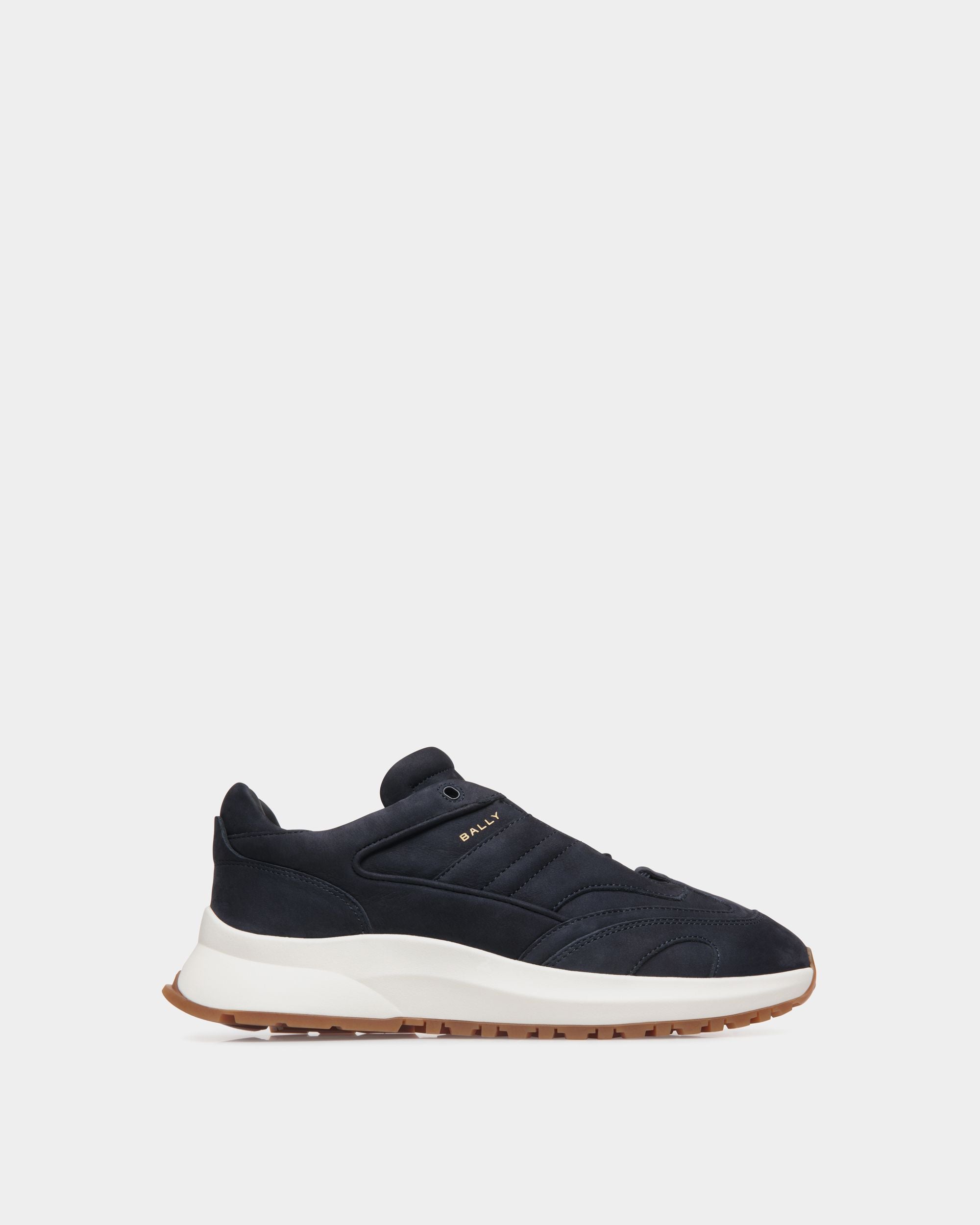 Outline Sneaker In Blue Leather - Men's - Bally - 01