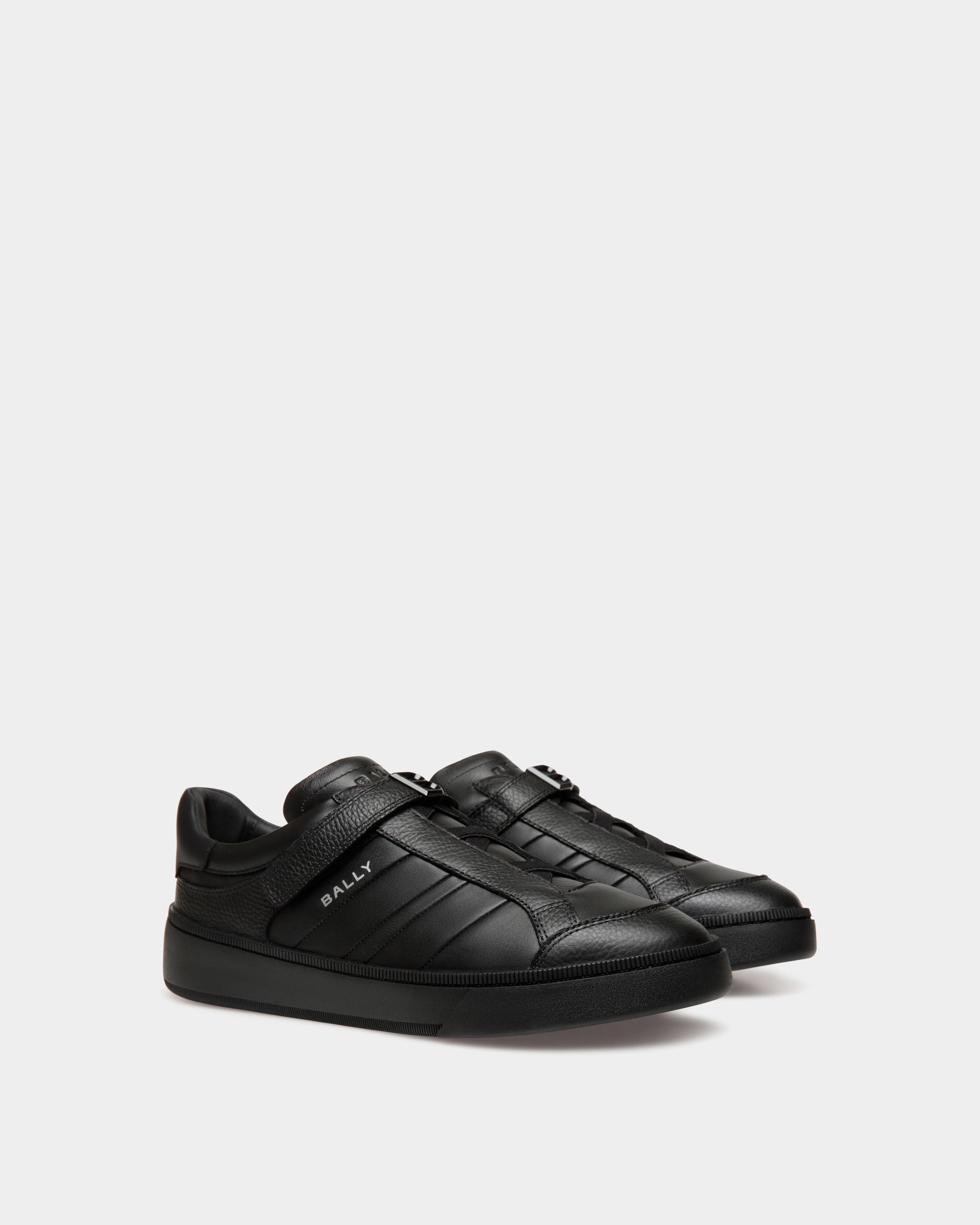Raise Sneaker in Black Leather - Men's - Bally - 02