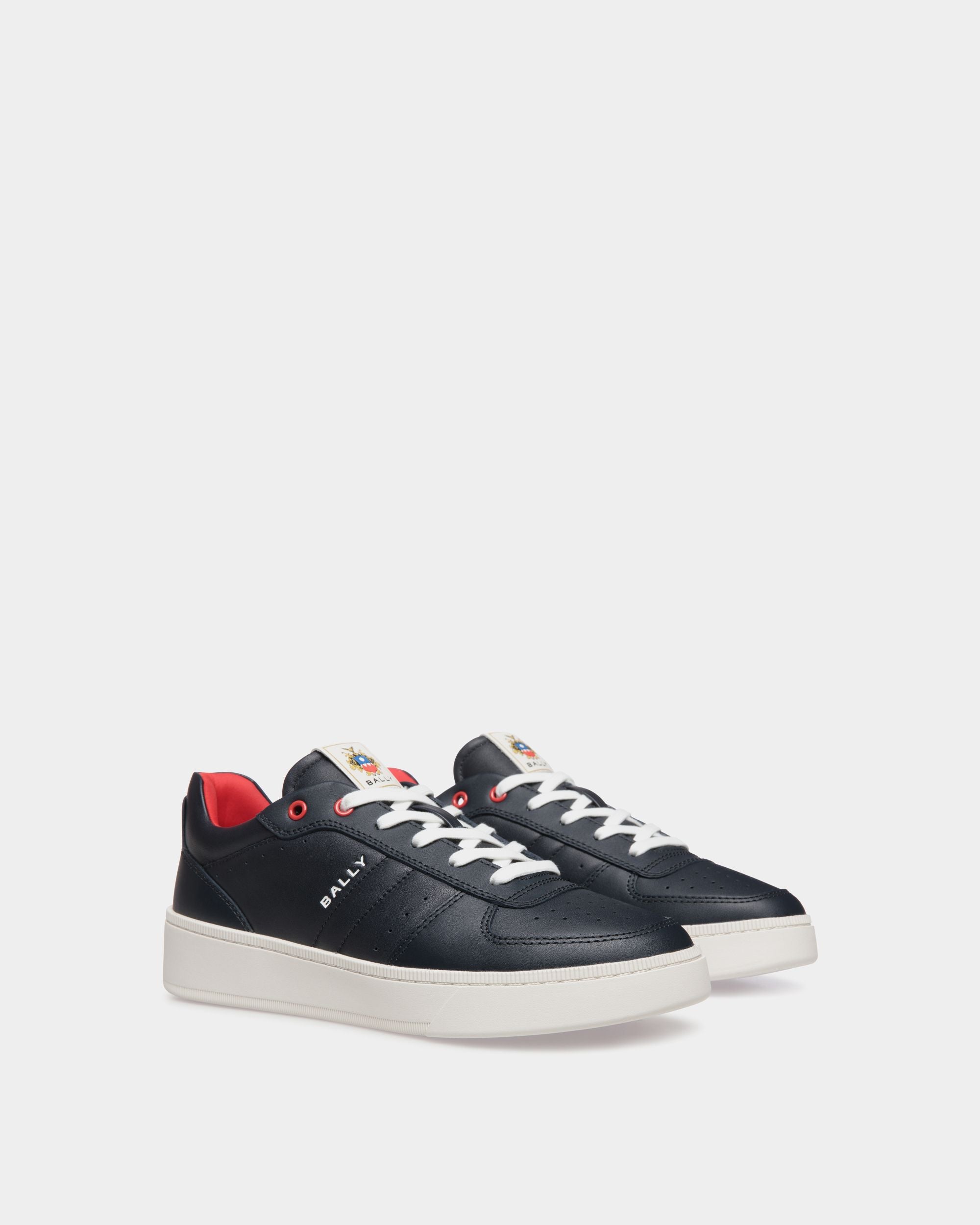 Raise Sneaker in Navy Blue Leather - Hombre - Bally - 02